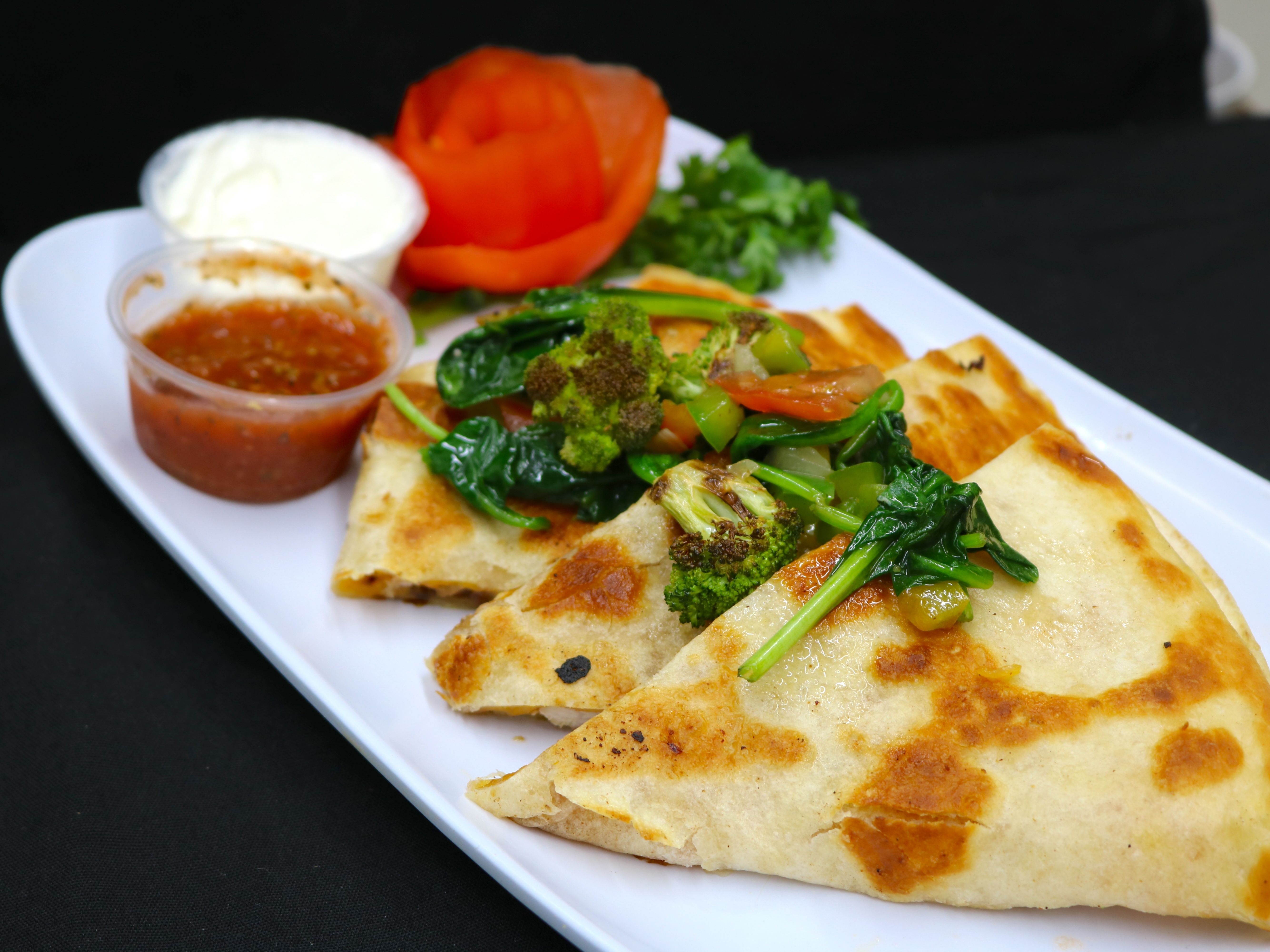 Veggie Quesadilla.