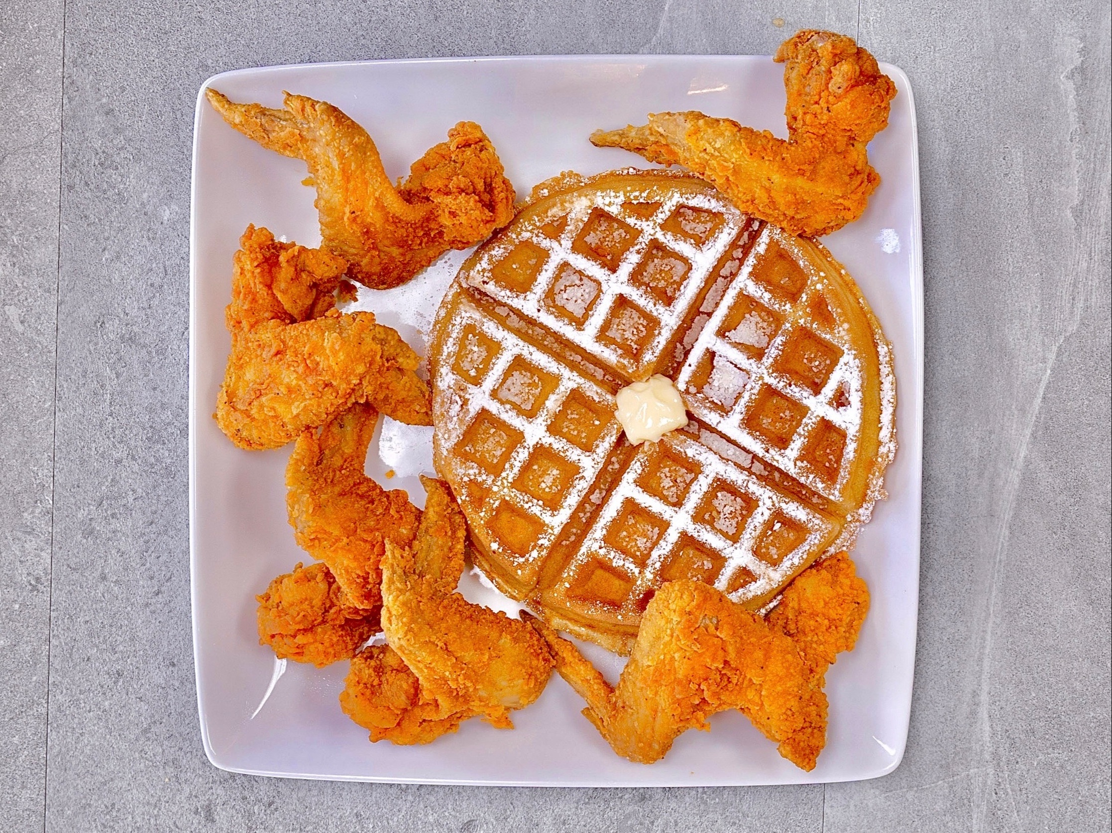 6 Wings & 1 Waffle.
