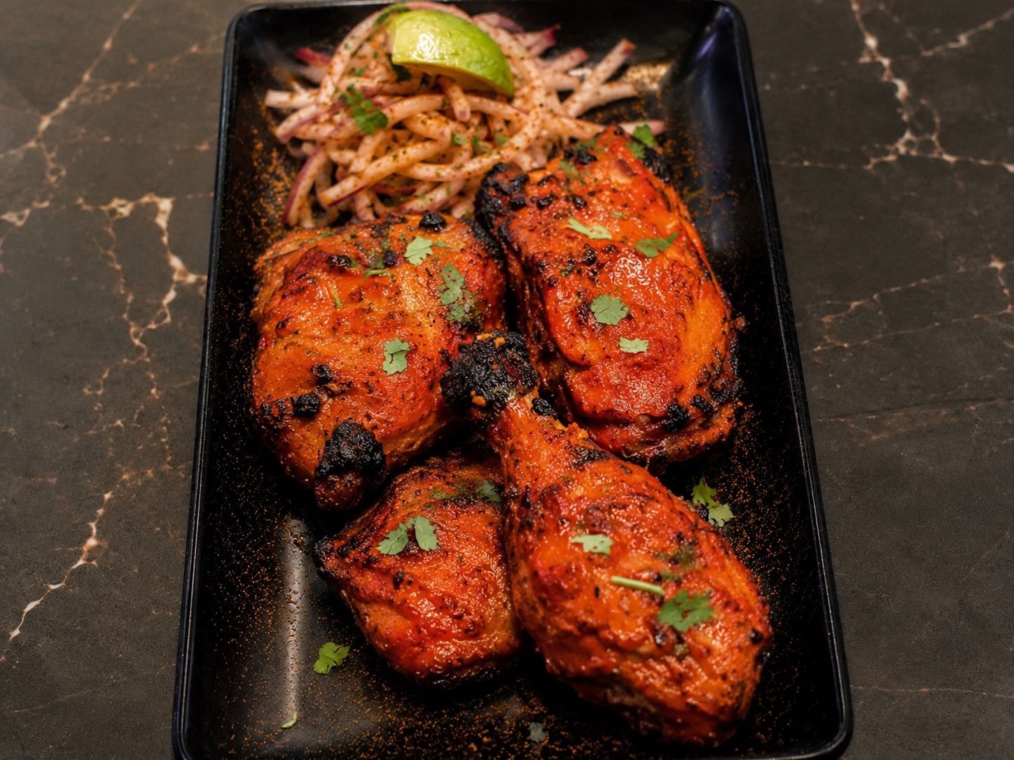 Fire Kissed Tandoori Chicken.