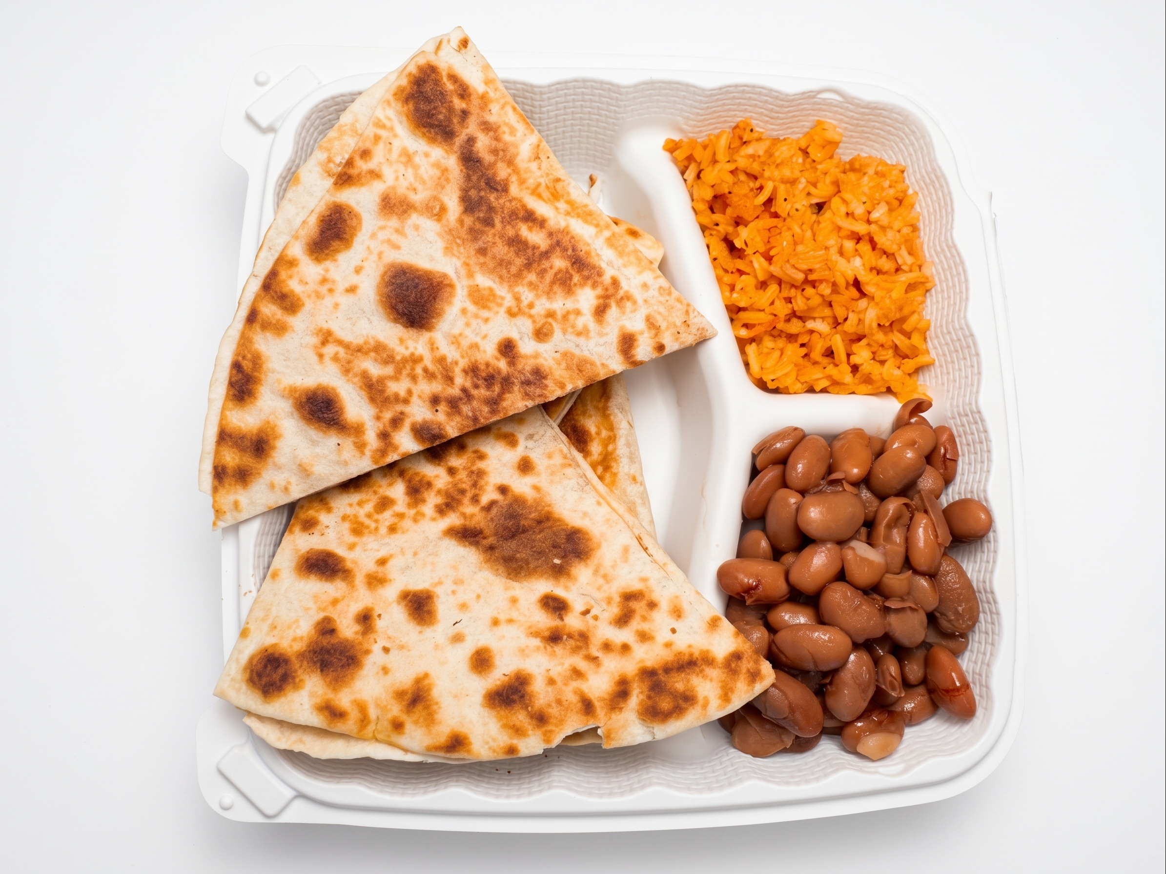 Kids Plain Quesadilla - rice and beans