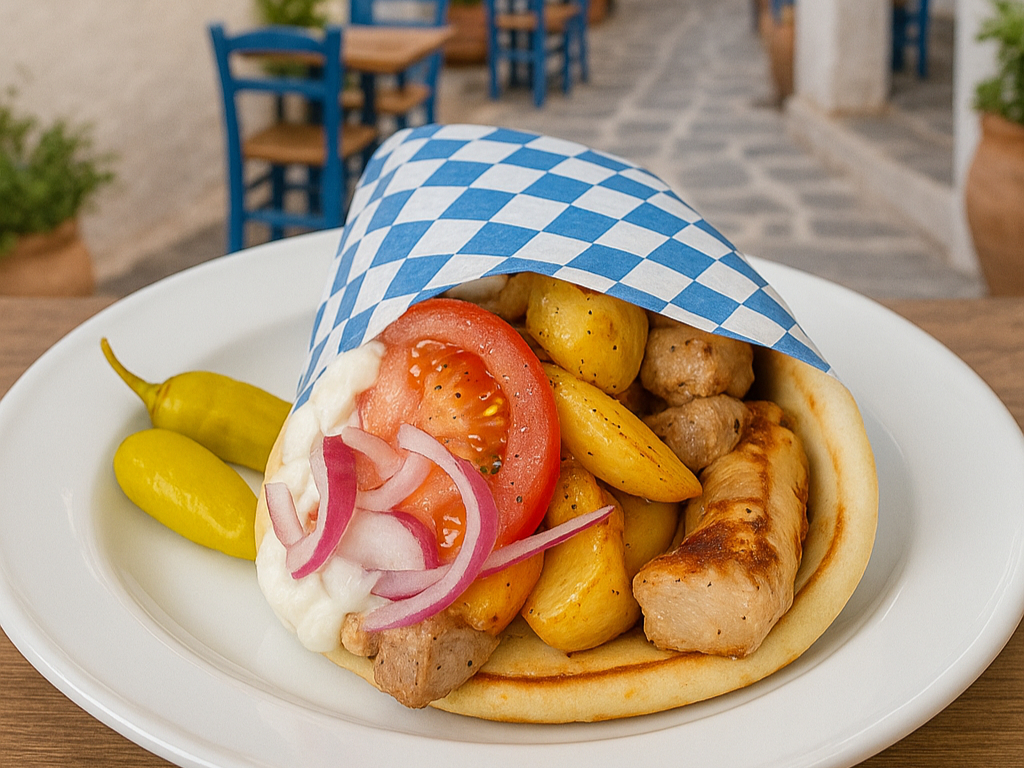 Pork Souvlaki Pita.