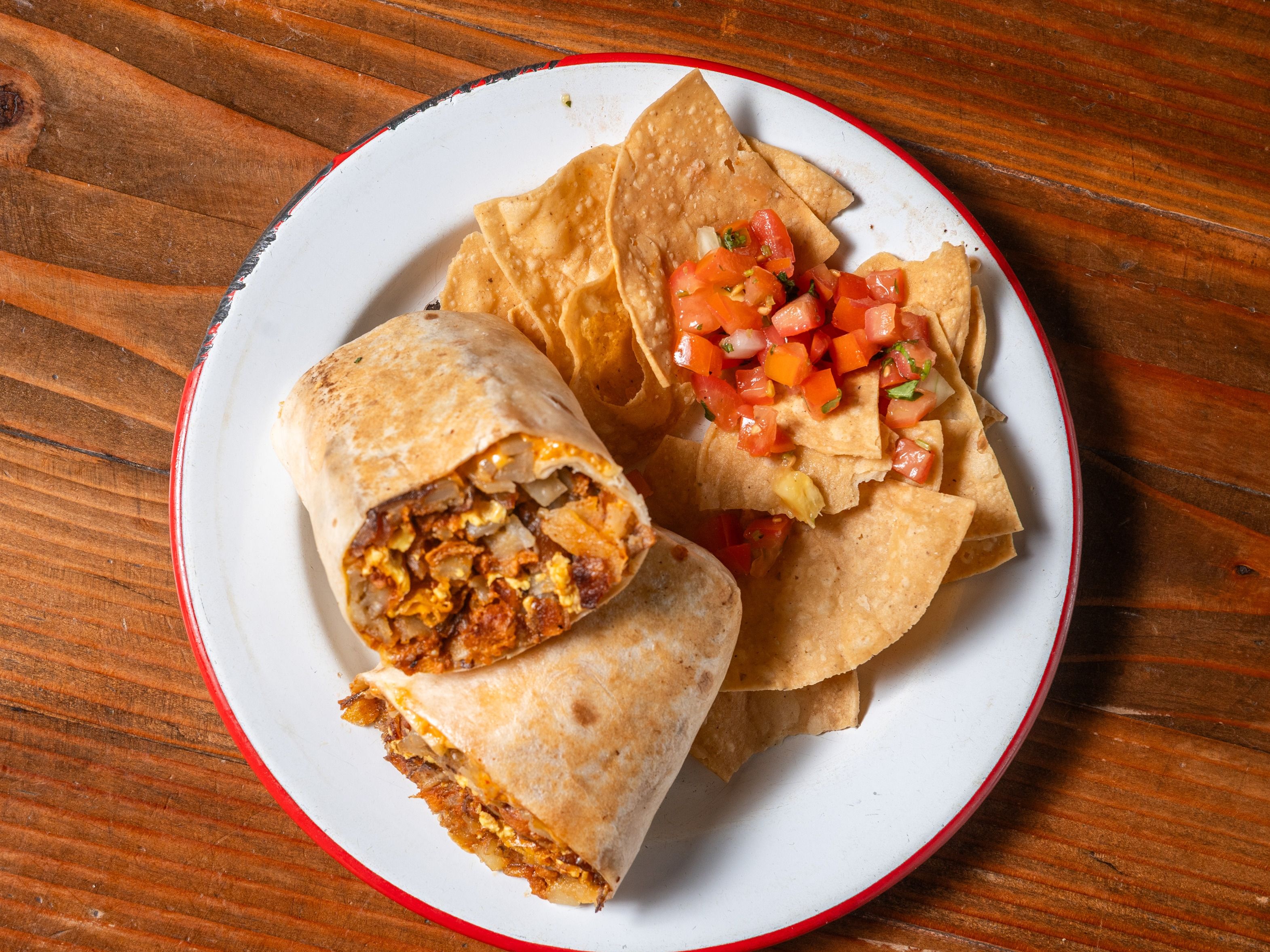 “El Vegano” Vegan Breakfast Burrito.