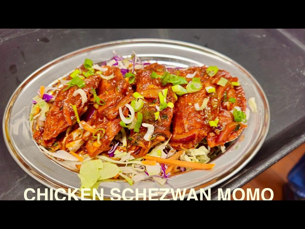Schezwan Chicken Momo.