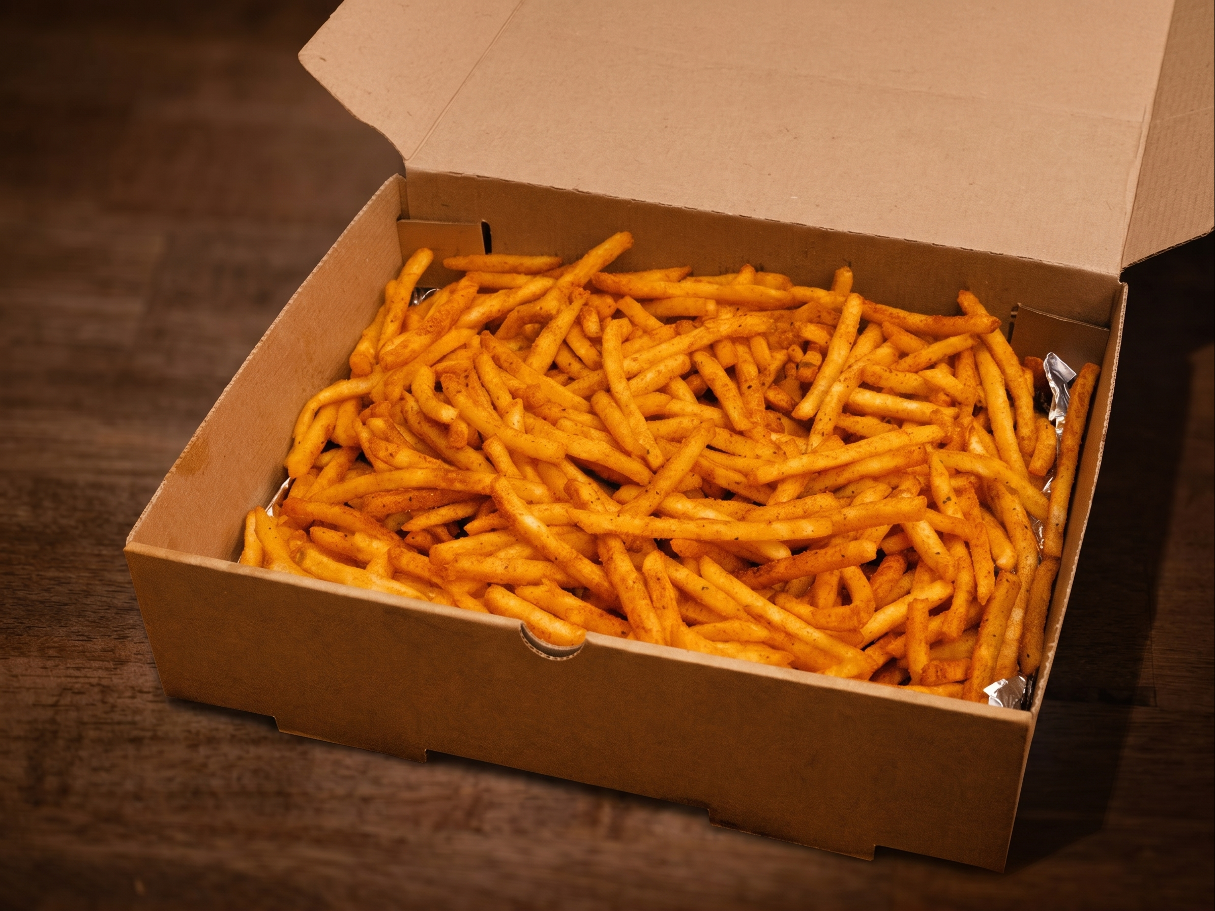 Crispy Fries Family Box (Tray Of Flamin Fries).