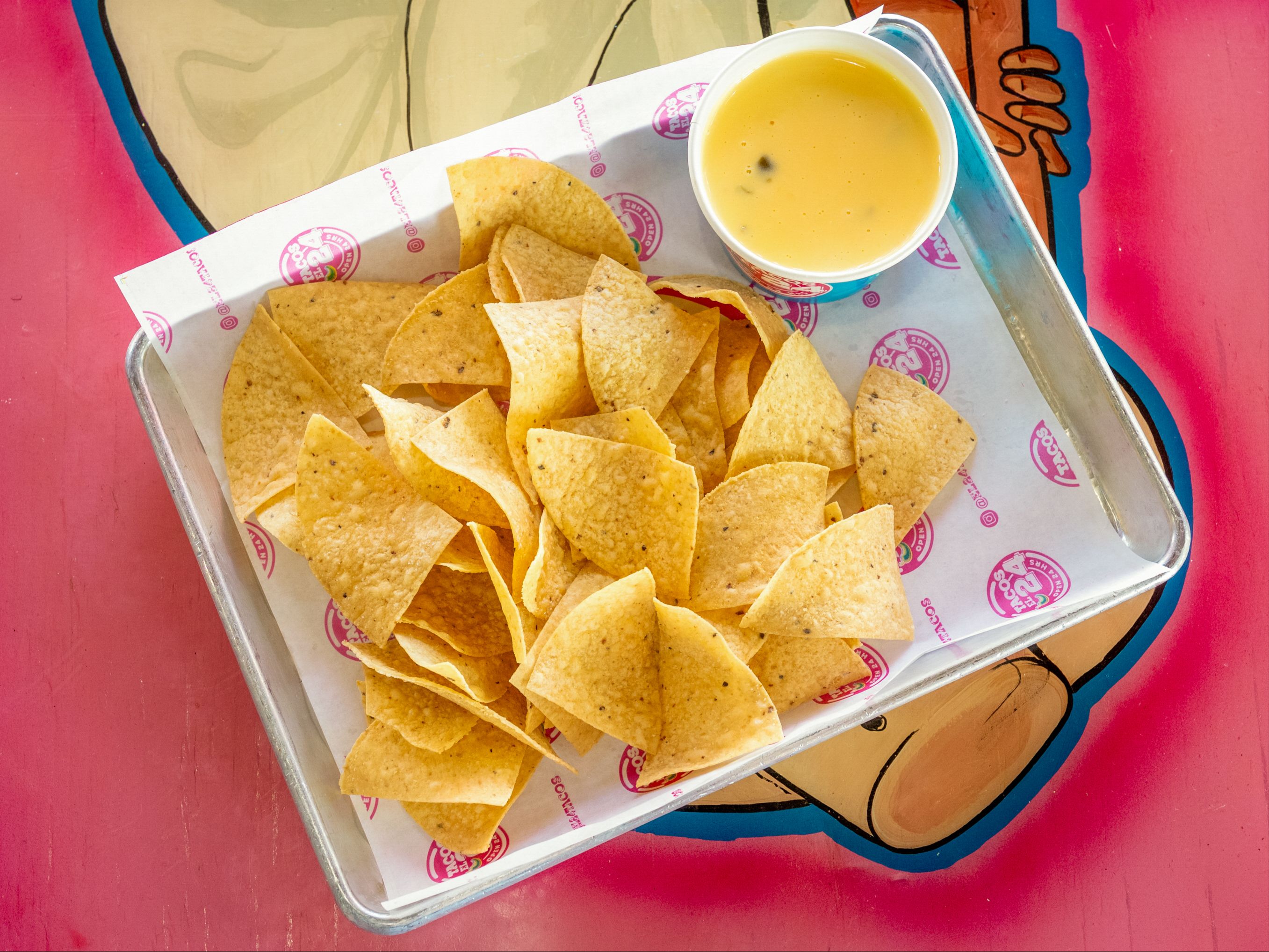 Cheese Dip & Chips.