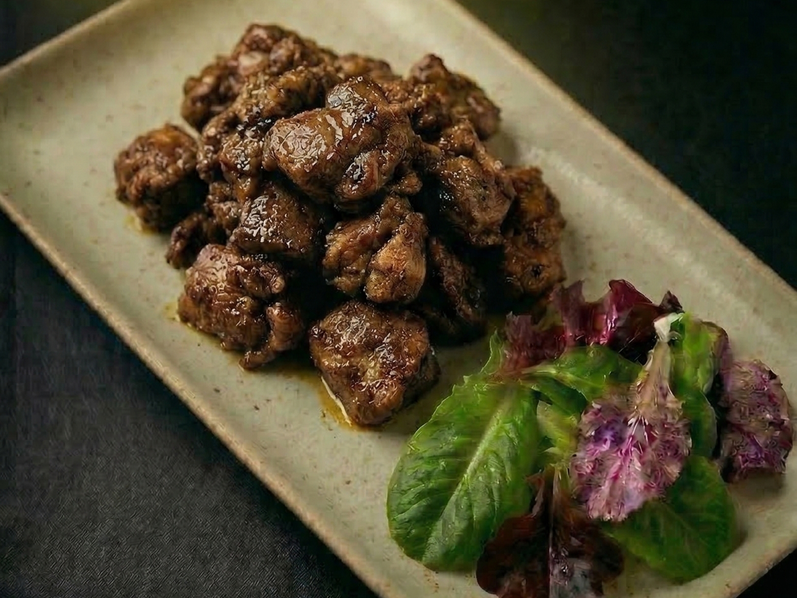 Boneless Goat Pepper fry.
