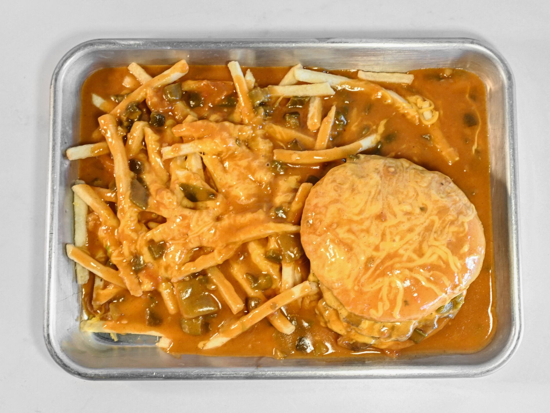 Double Chili Cheeseburger Plate - O