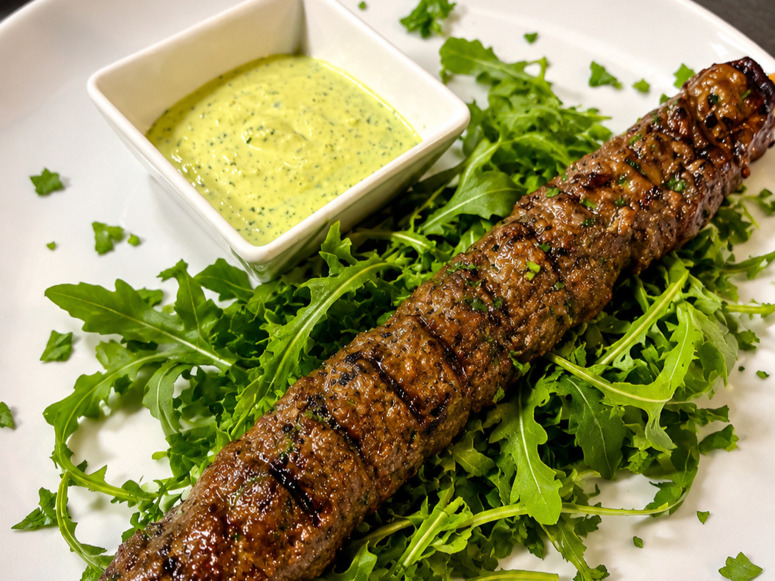 Single beef kabob.