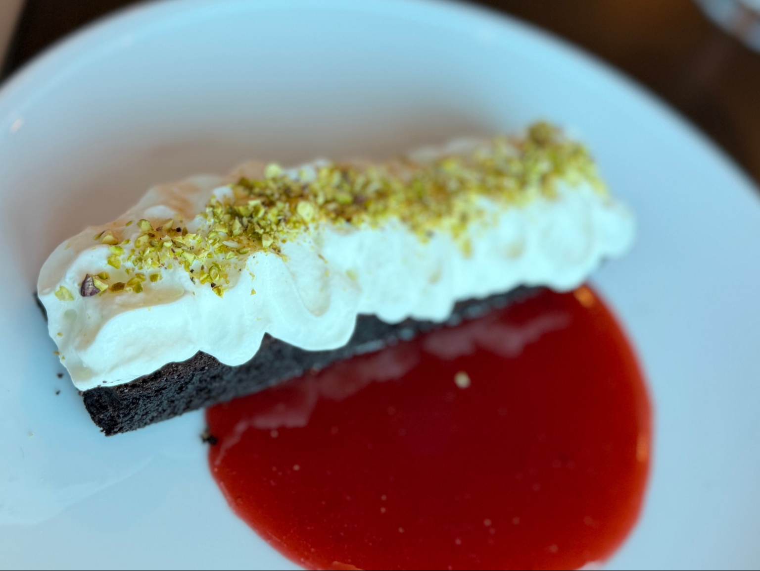 Pistachio Brownie.