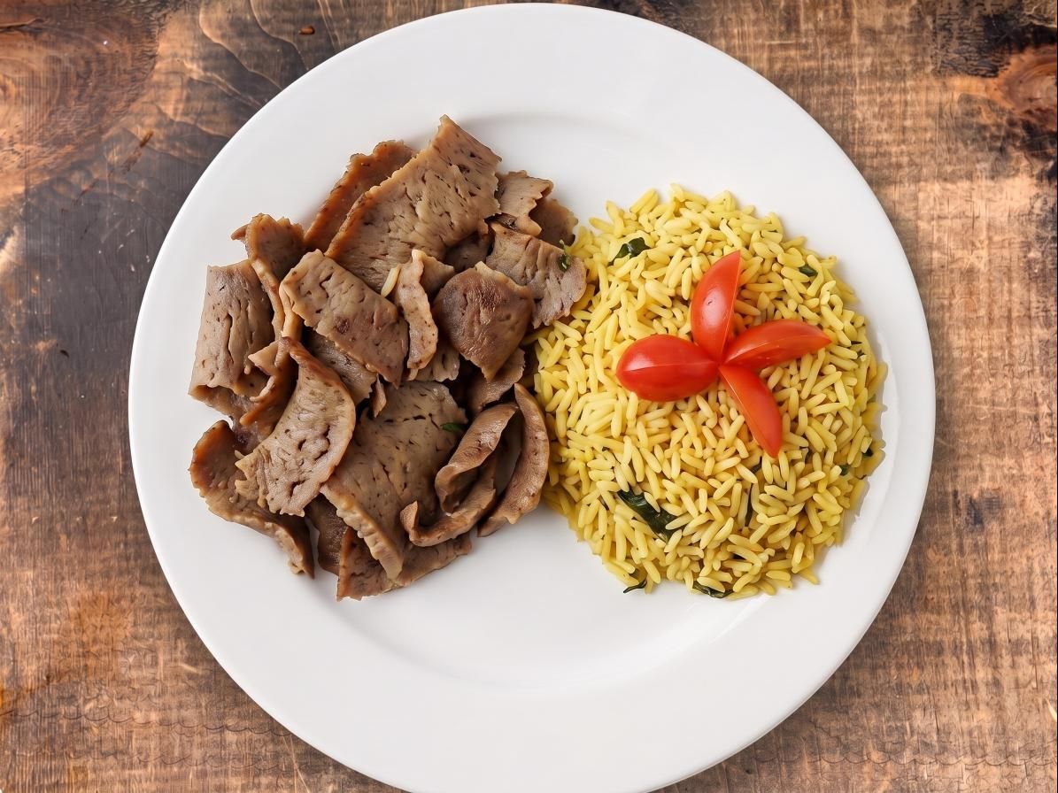 Meat and Rice Platter.