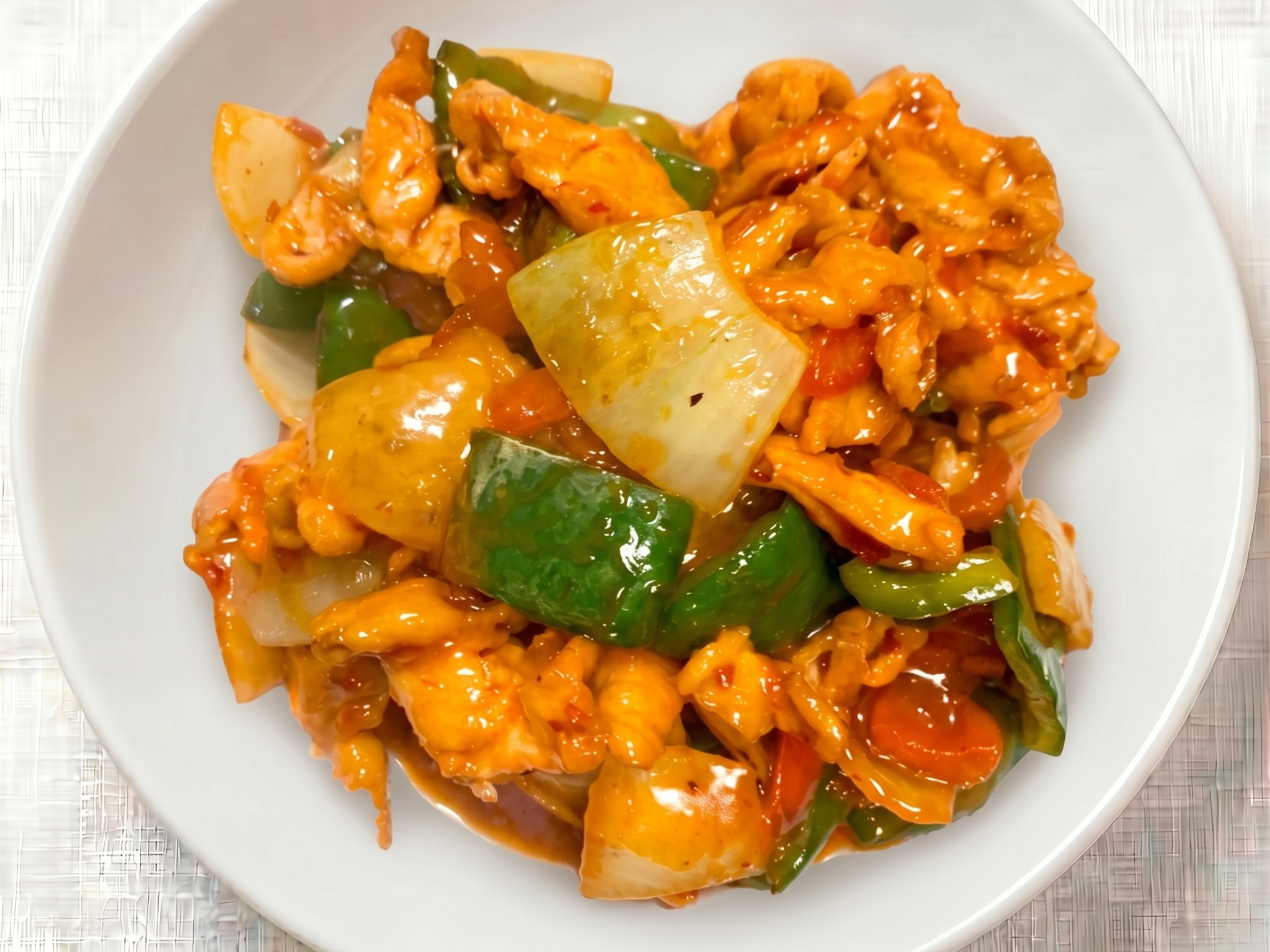 # Manchurian Chicken.