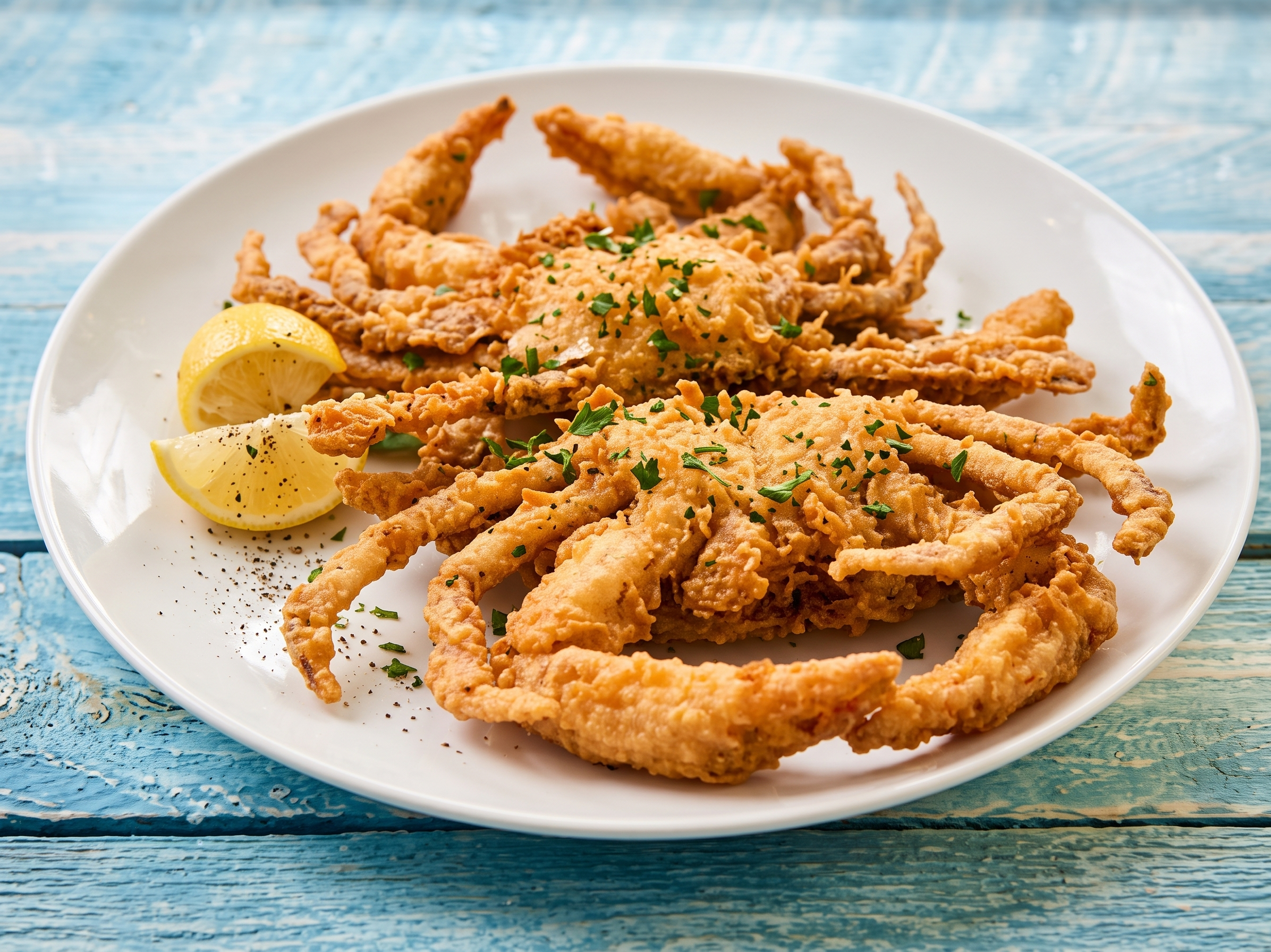 77. Soft Shell Crab With Fries.