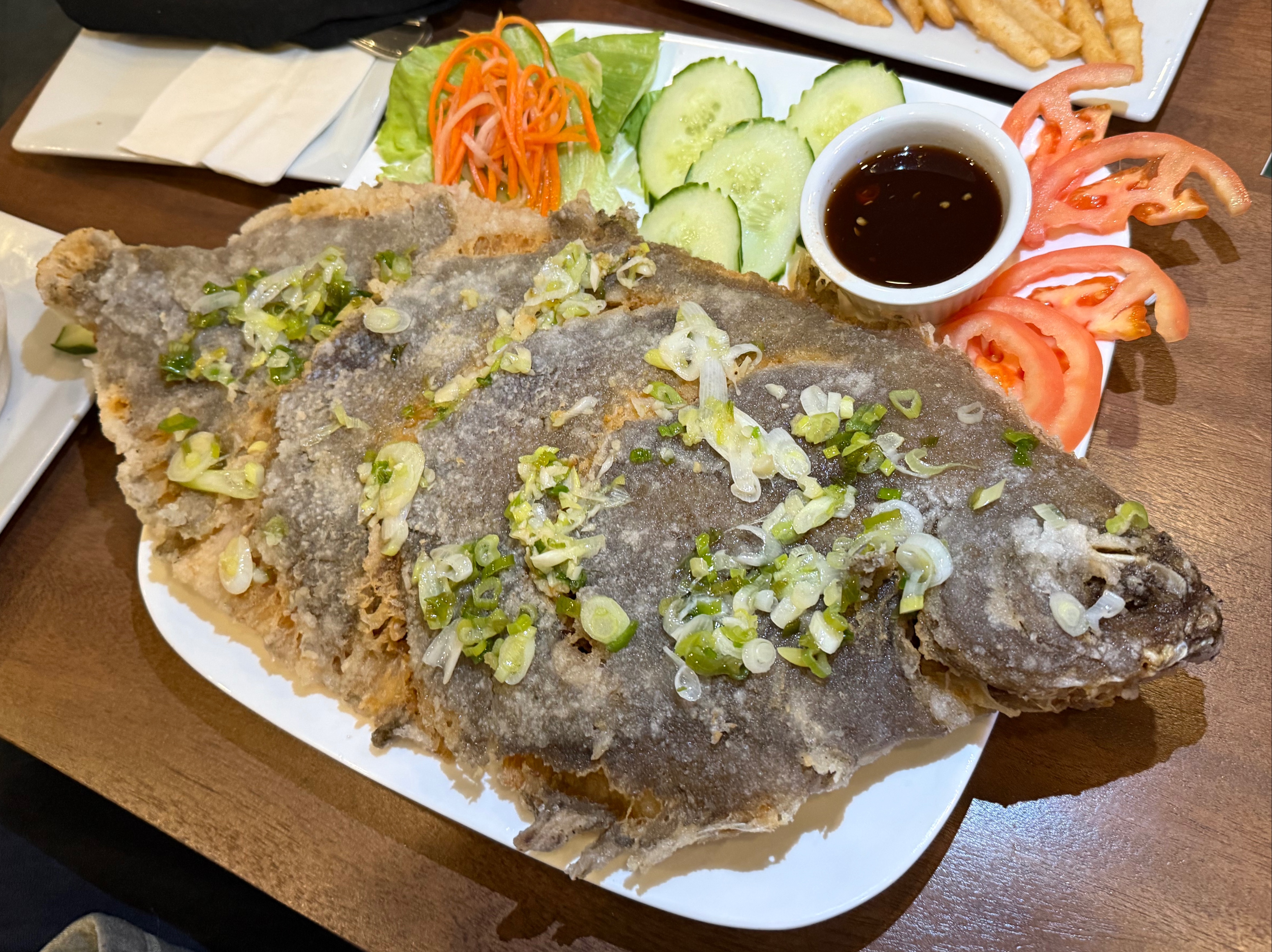 D6. Deep Fried Flounder Fish.