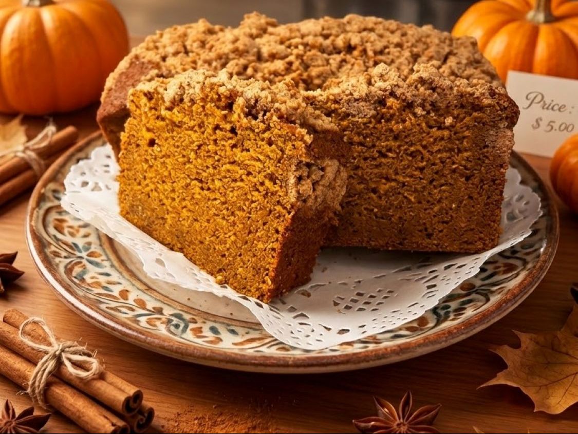 Pumpkin Streusel Loaf.