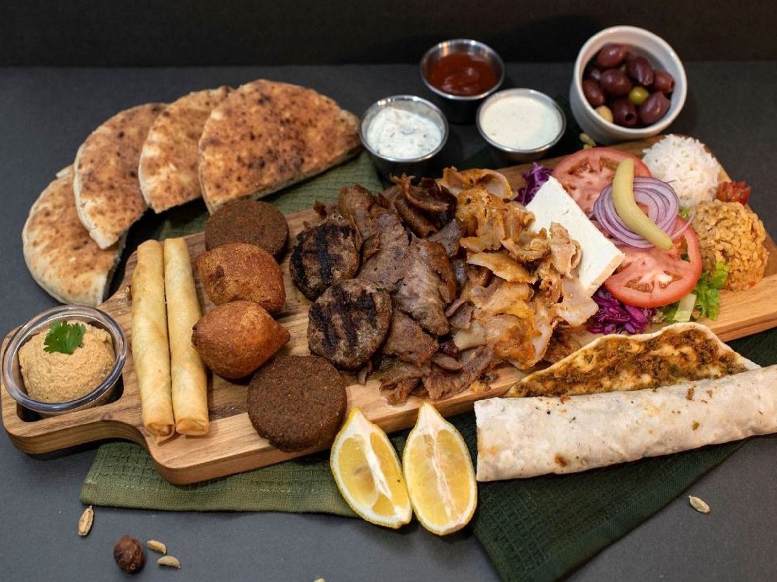 BDK Sampler Doner Meat Plate.