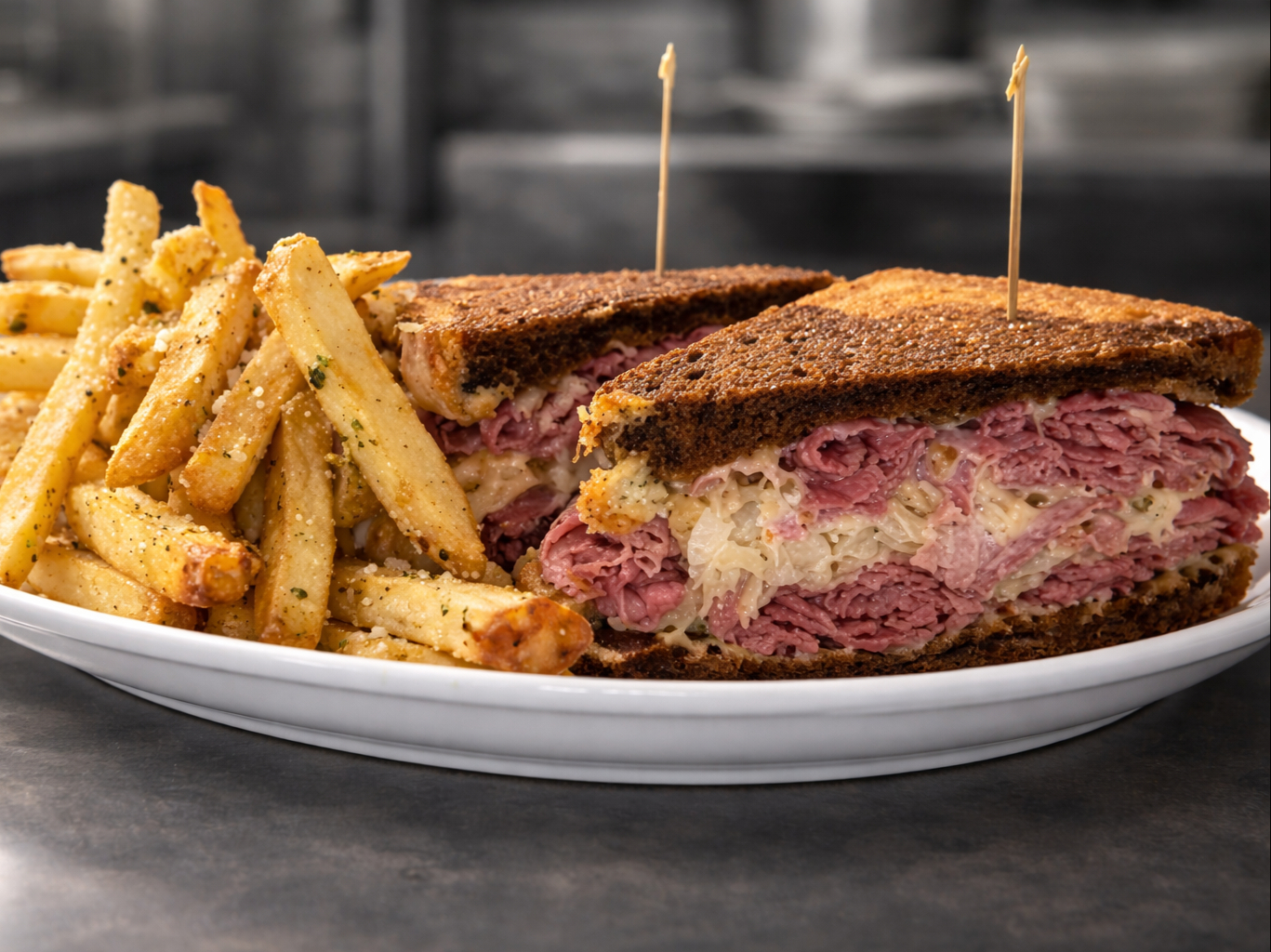 Classic Reuben.