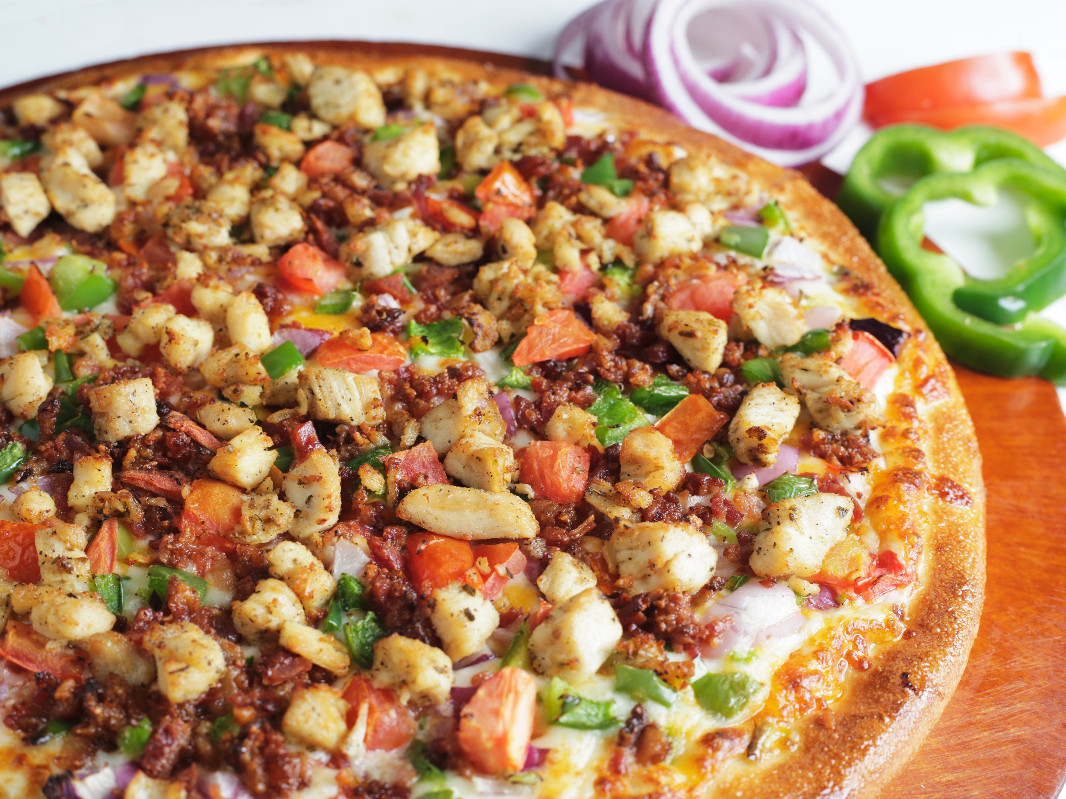 Chicken Bacon Ranch Pizza.