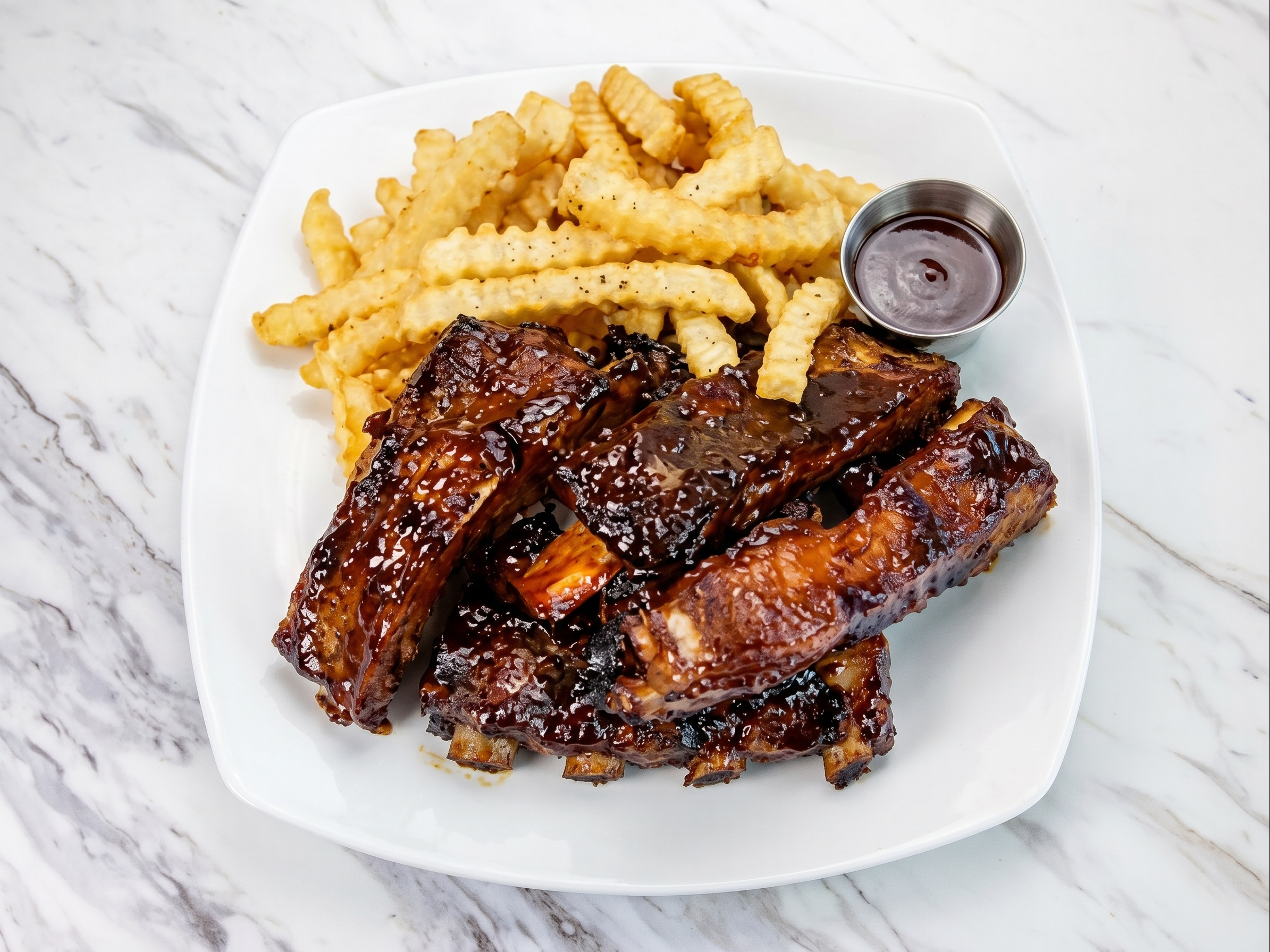 4 Pc Ribs W Fries.