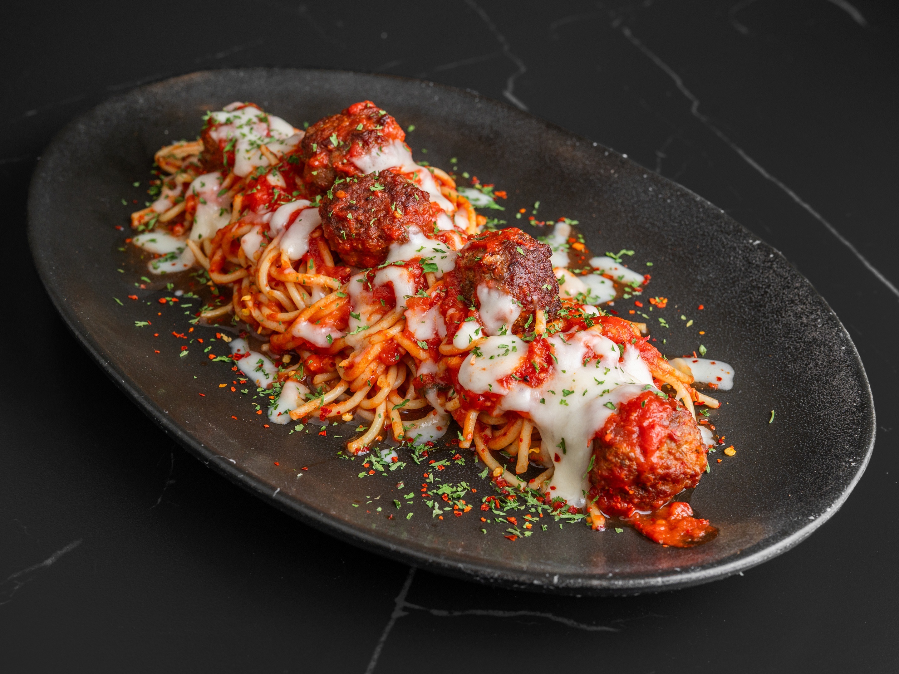 Spaghetti& Meaballs.