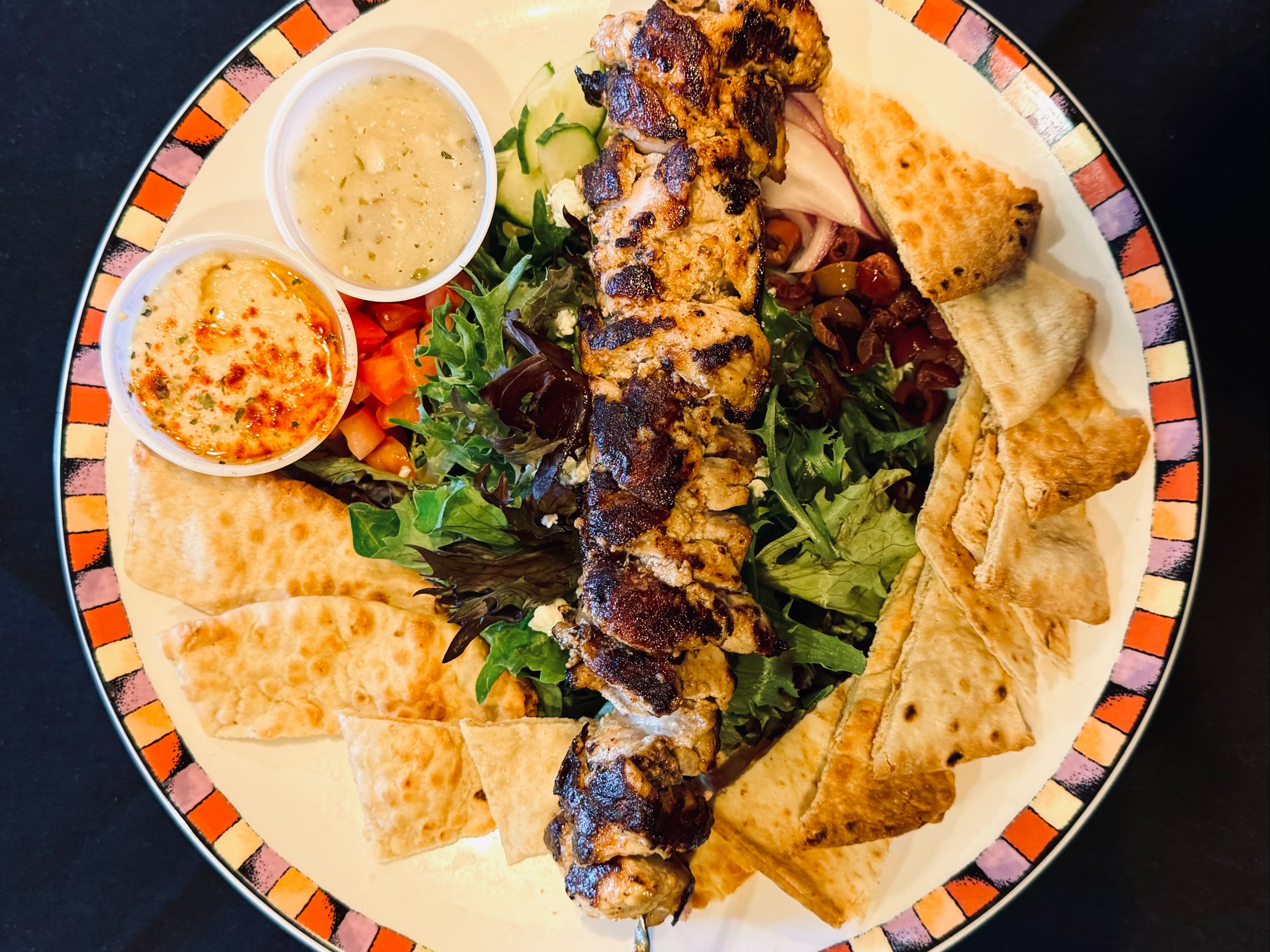 Chicken Kabab salad.