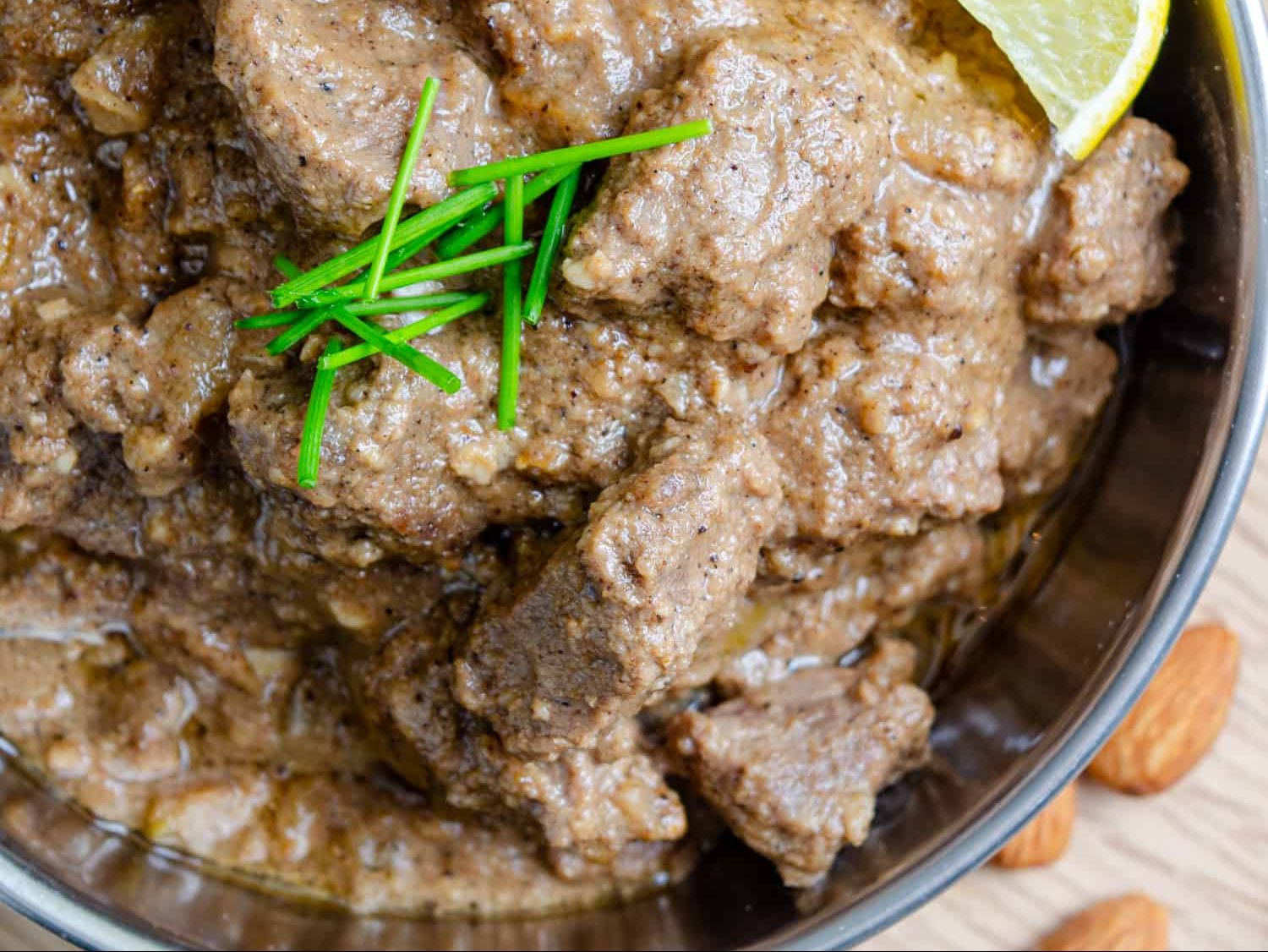 Beef korma.