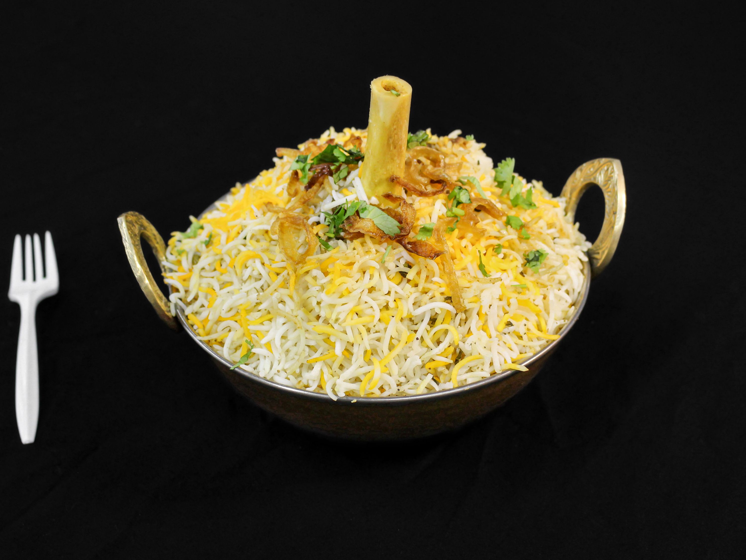 Nalli Gohst Mutton Hyderabadi Biryani.