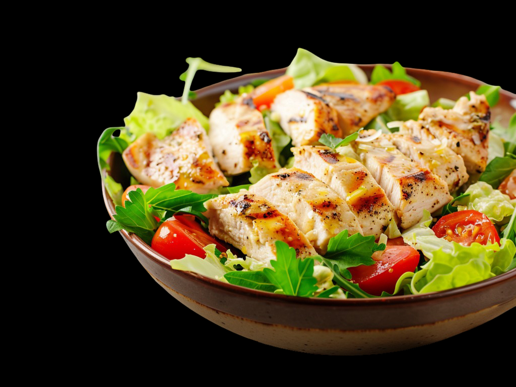 Grilled Chicken over vegetables.