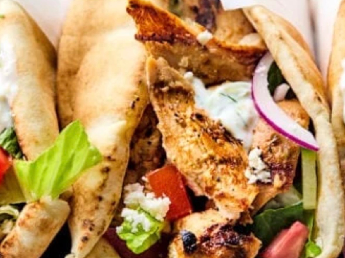 Mixed Grill Gyro Wrap.