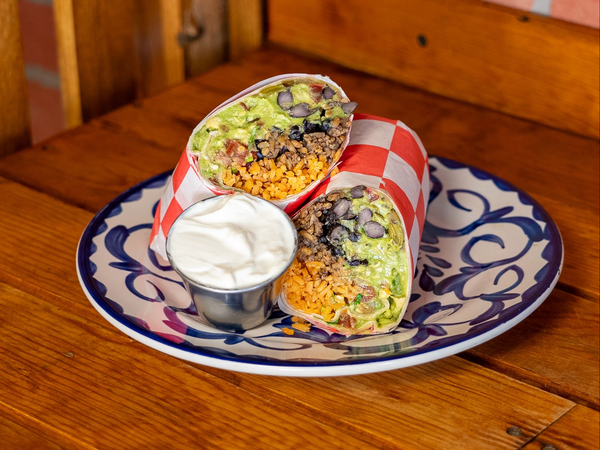Mushroom & Spinach Burrito.
