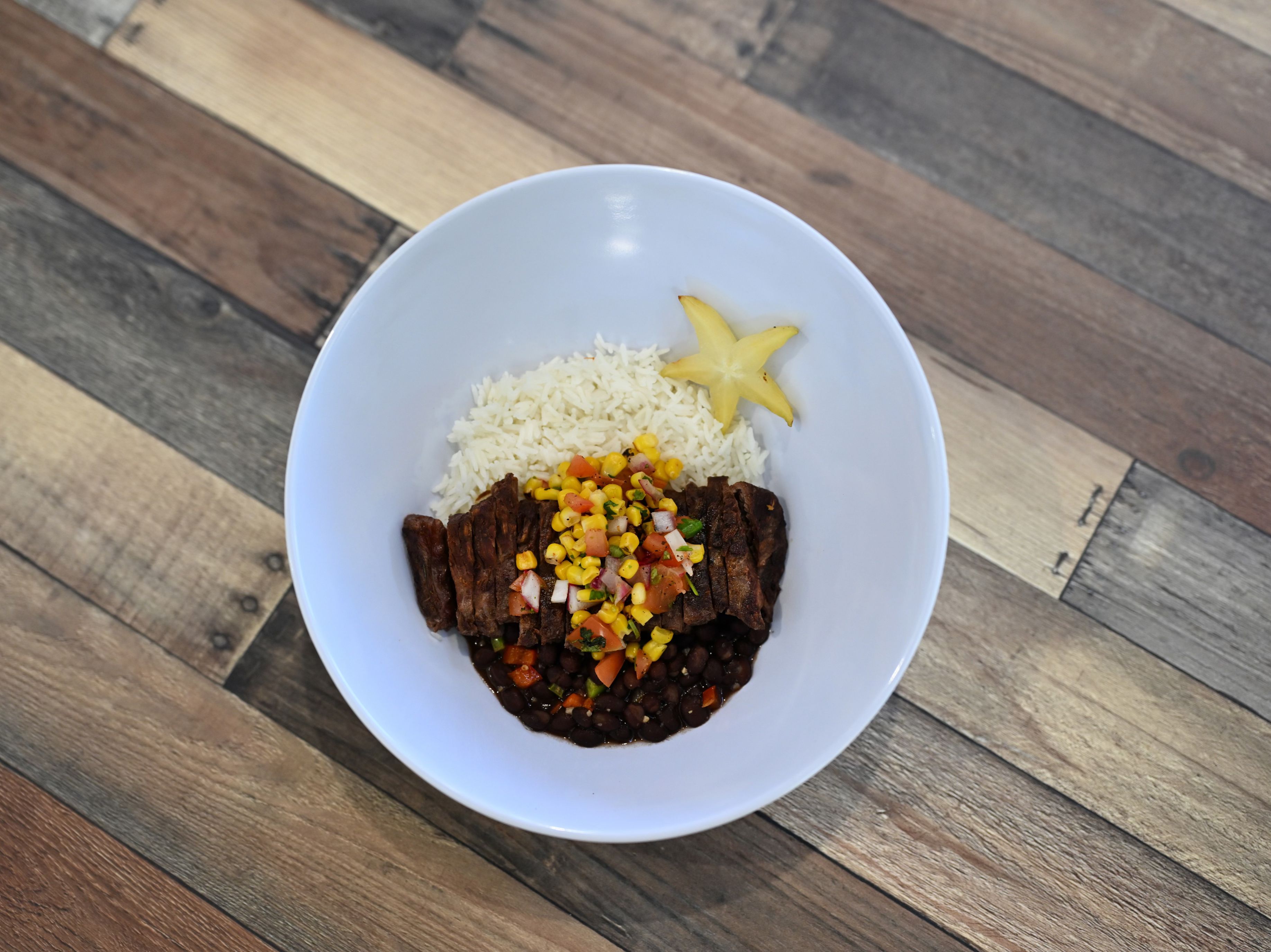 Skirt Steak Rice Bowl.