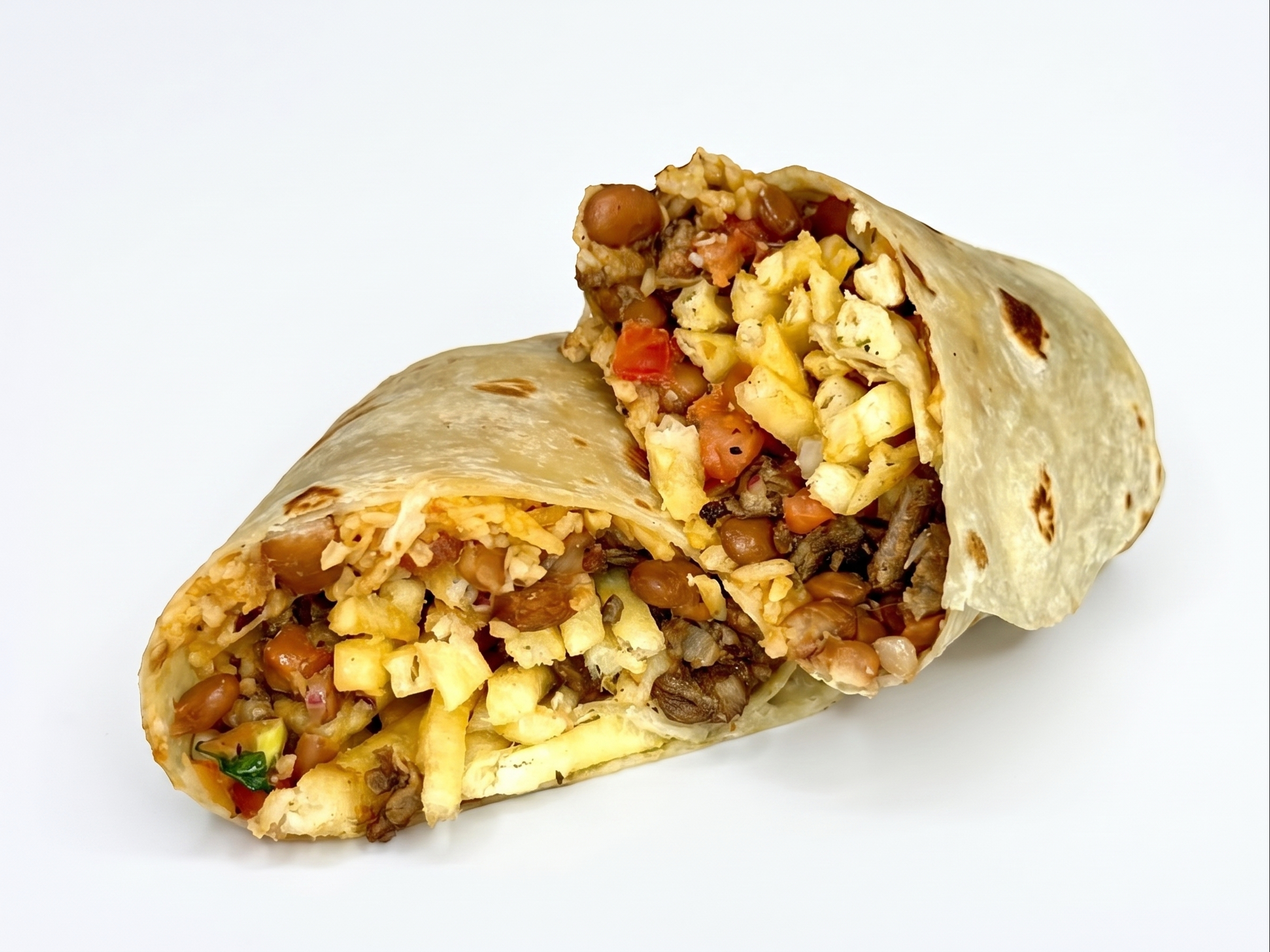 French Fries Breakfast Burrito.