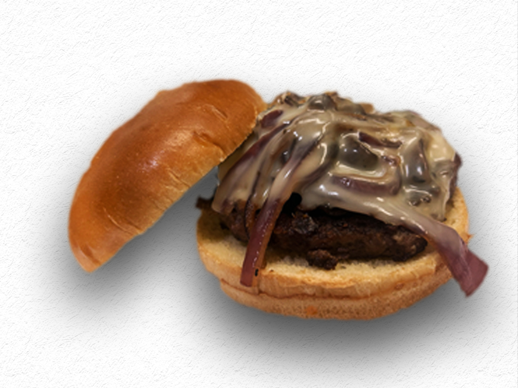 Mushroom Swiss Burger.