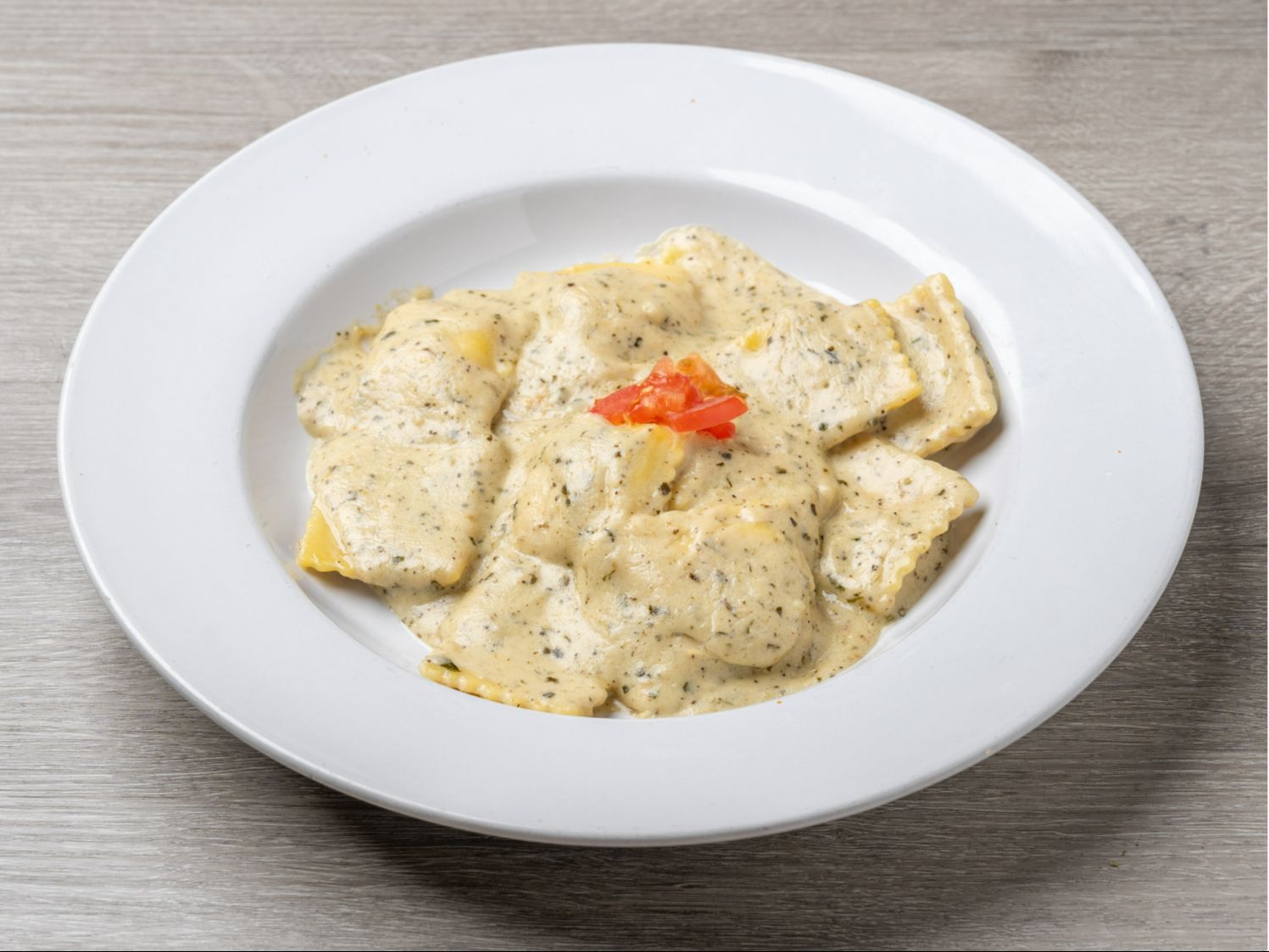 Asiago Garlic Ravioli.