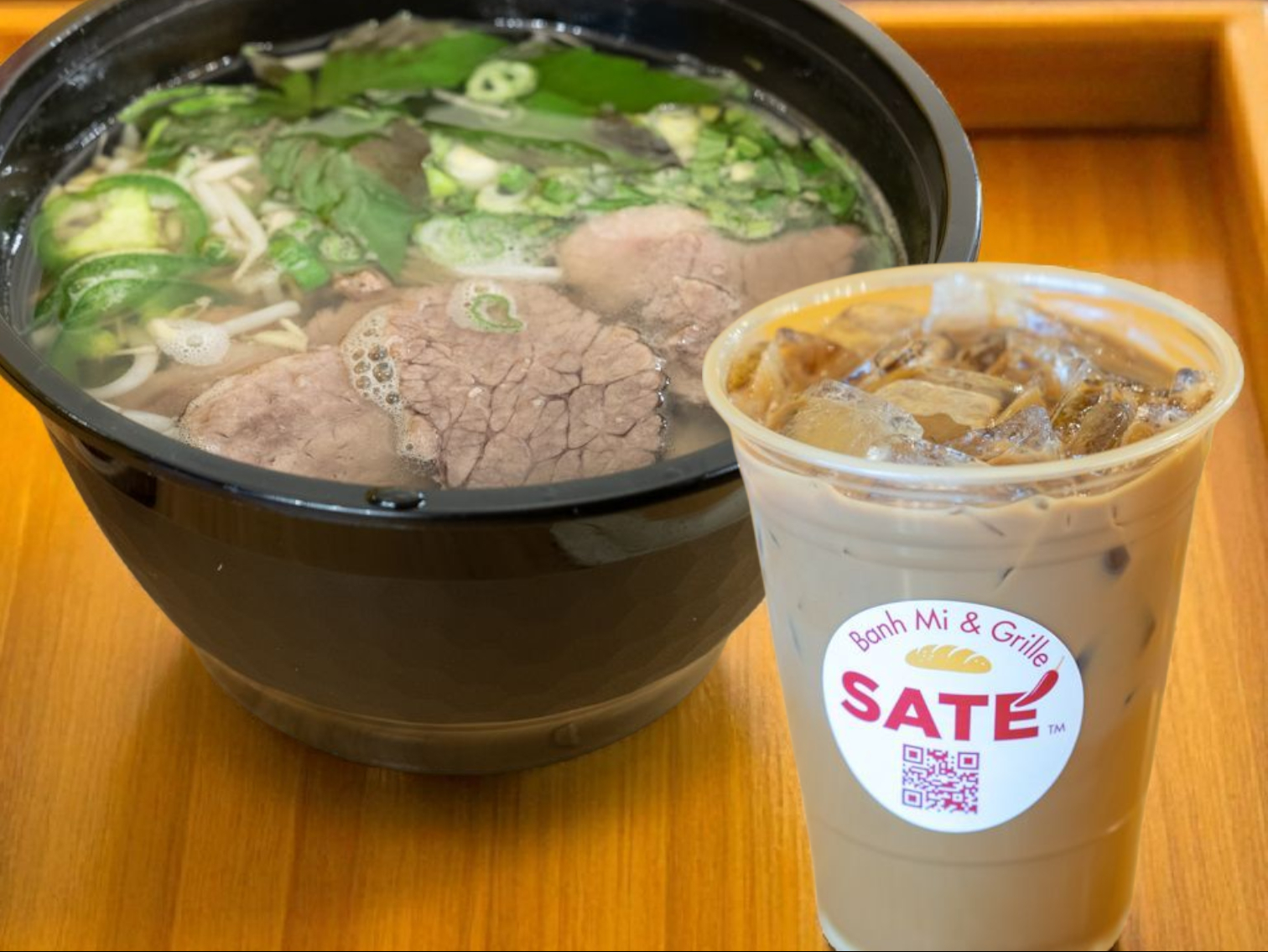 (C4) Full Pho & Iced Coffee.