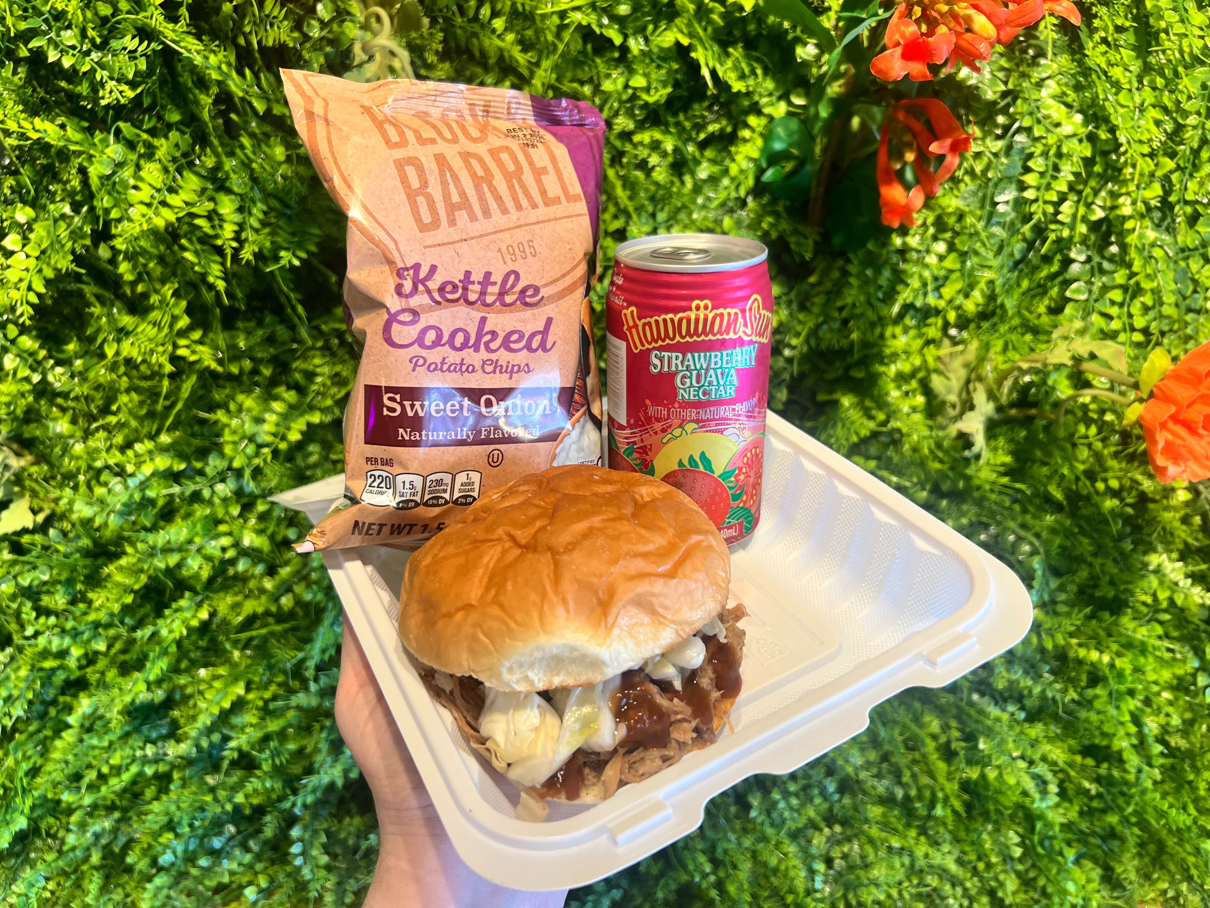 BBQ Pulled Pork Sandwich Combo Meal.