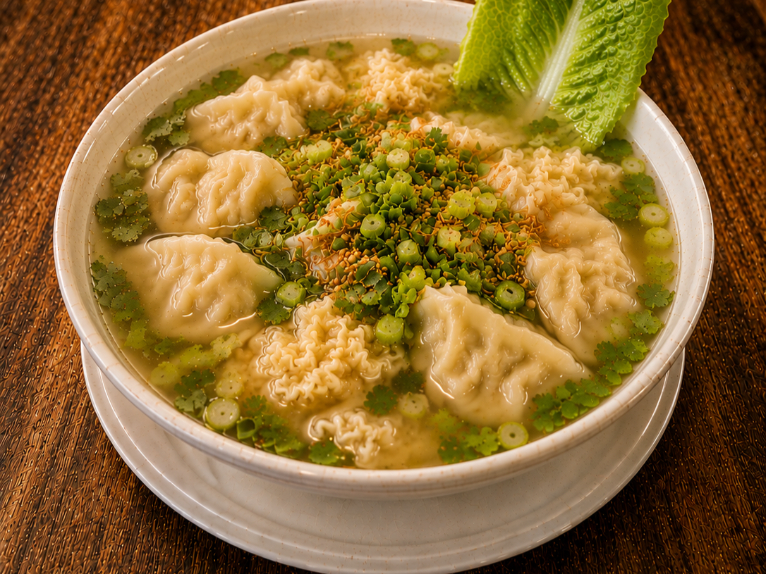 Wonton & Potstickers Soup.