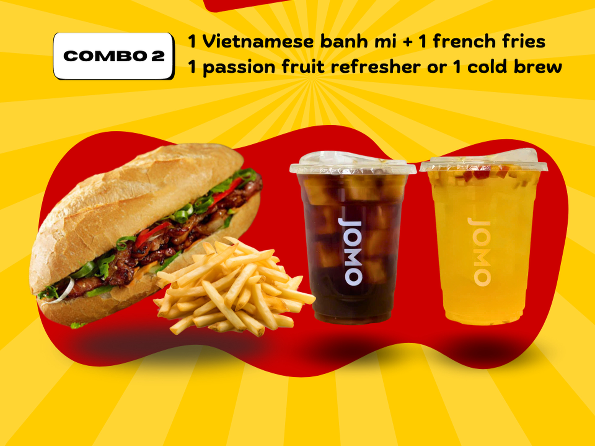 Combo #2 : Vietnamese Banh Mi + Fries + Lunch Drink