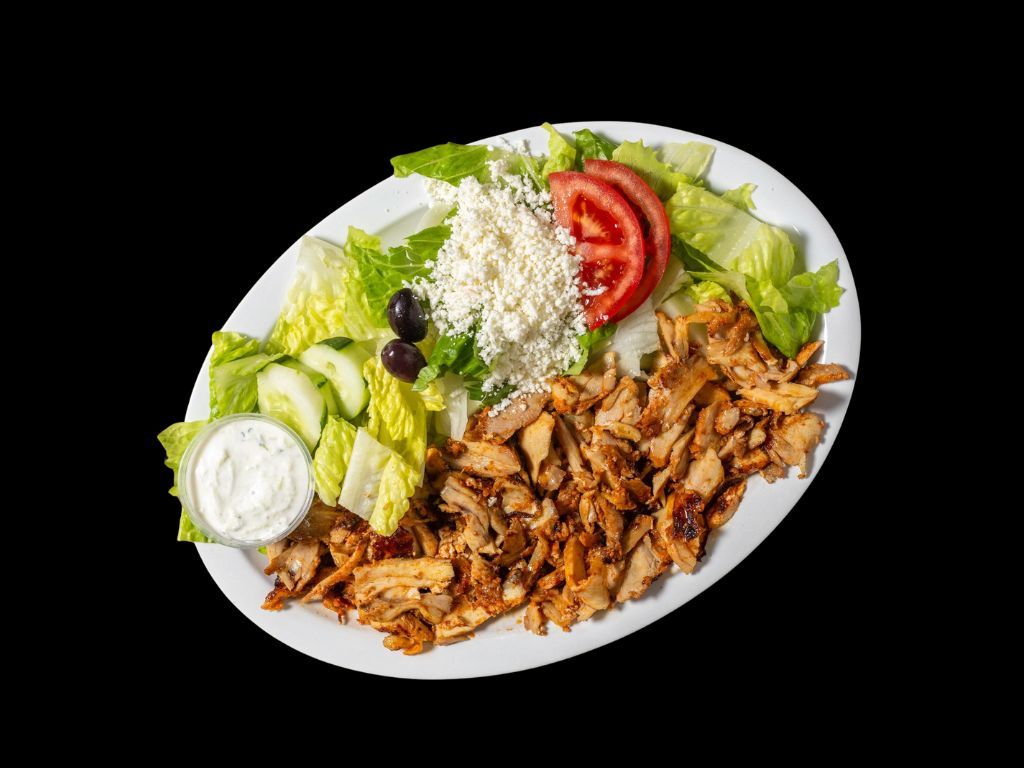 Chicken Doner Over Salad.