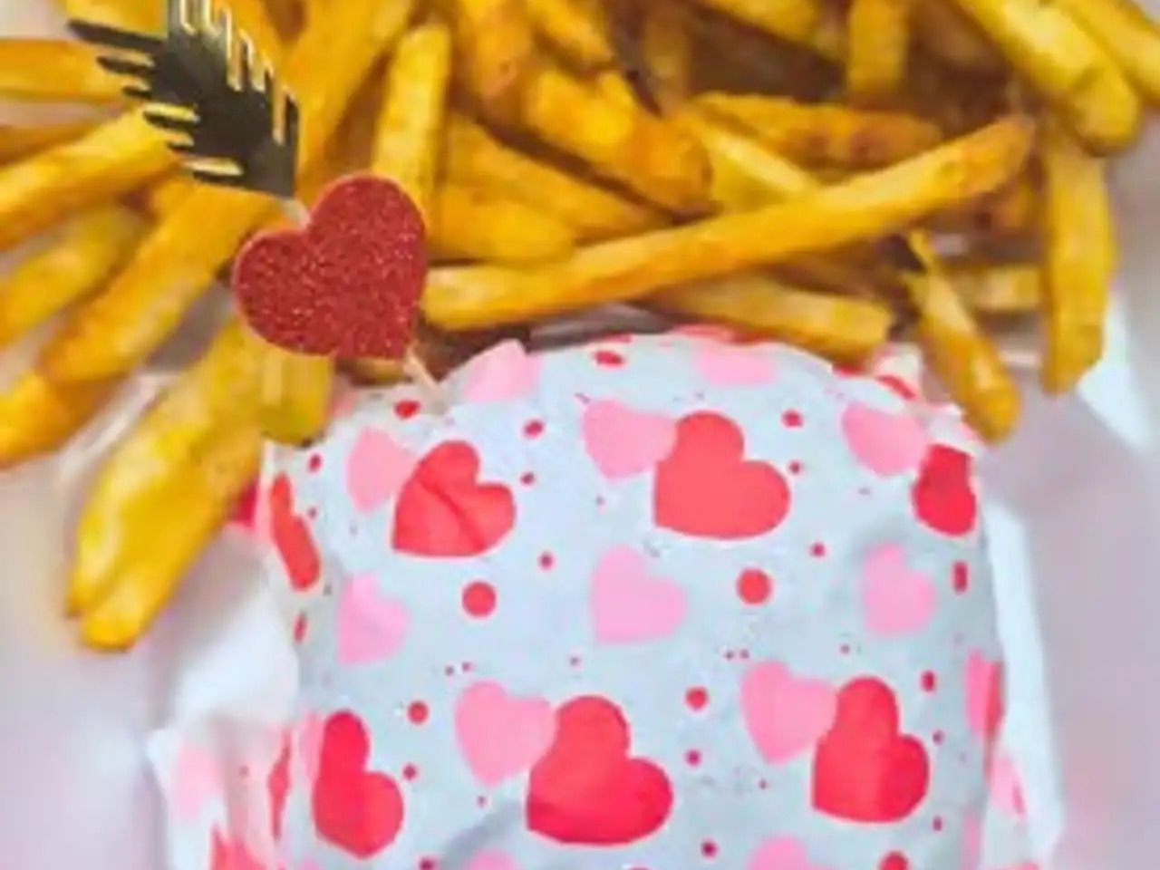 Plant Based "Beef" Cheese Burger (Vegetarian Option) w/ Fries.