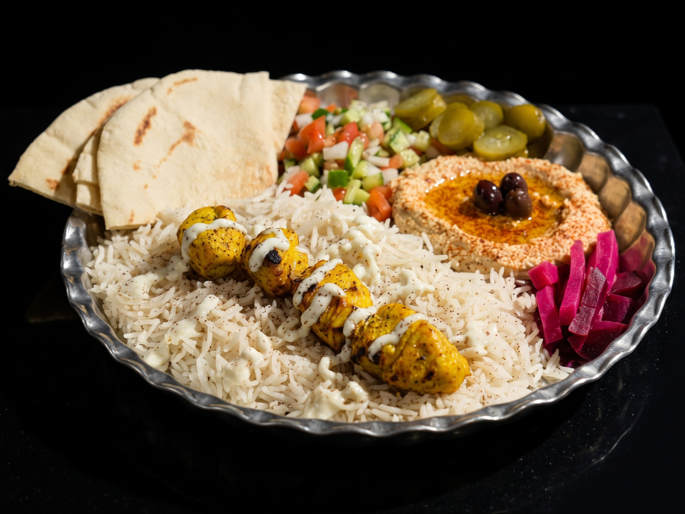 Chicken Kabob Plate.