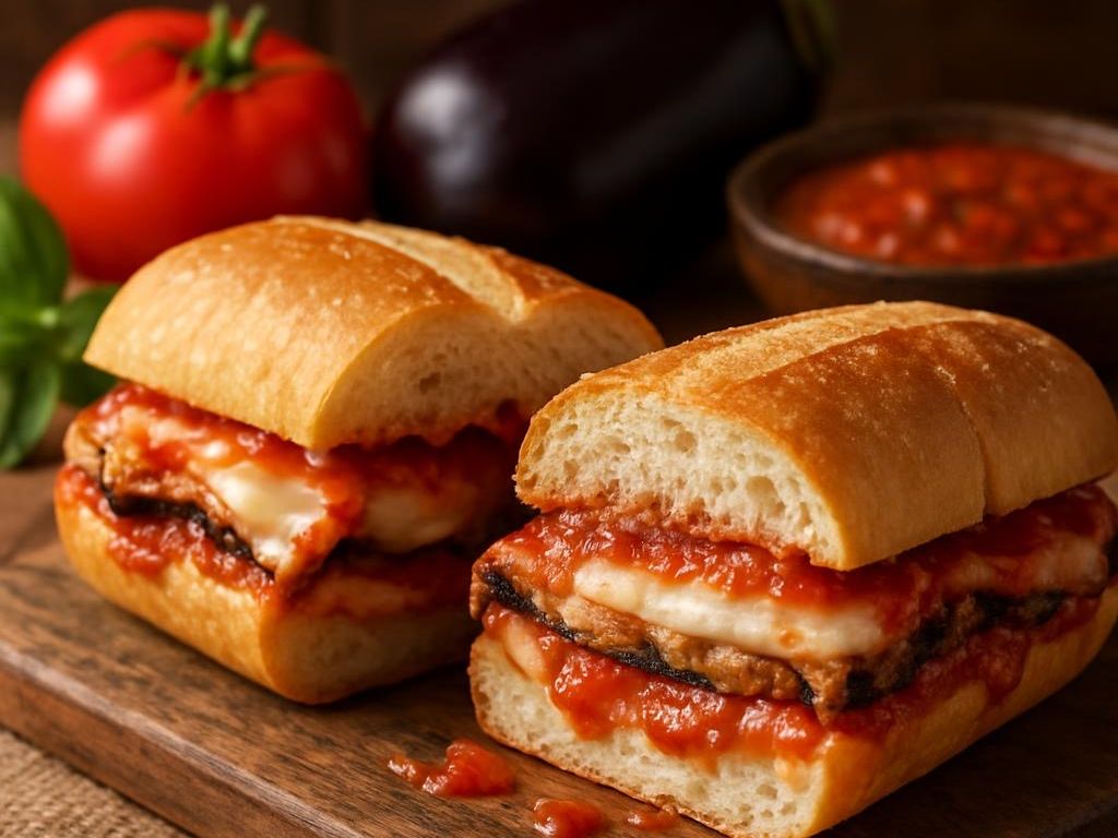 Eggplant Parmigiana Sub 10".