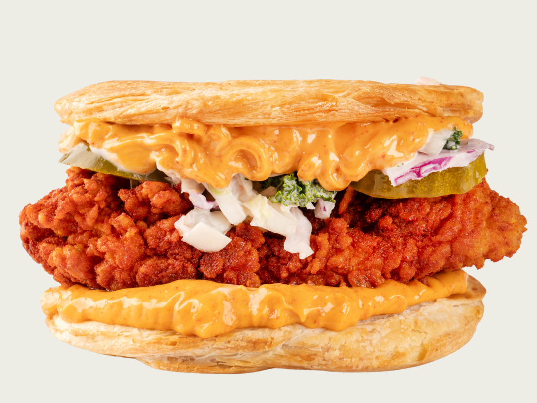 LACHHA PARATHA CHICKEN SANDIWCH.