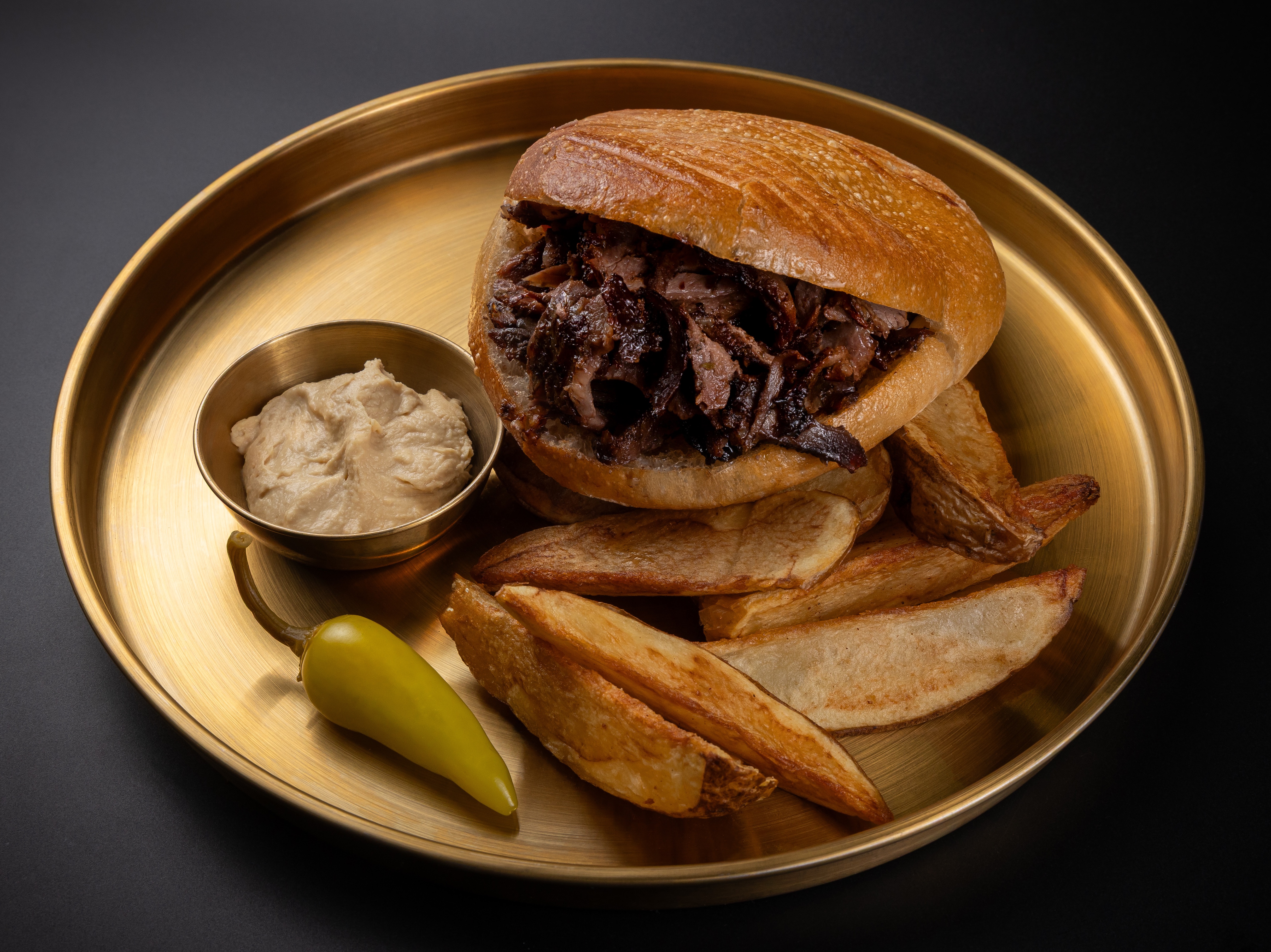Beef Brisket Shawarma Pita.