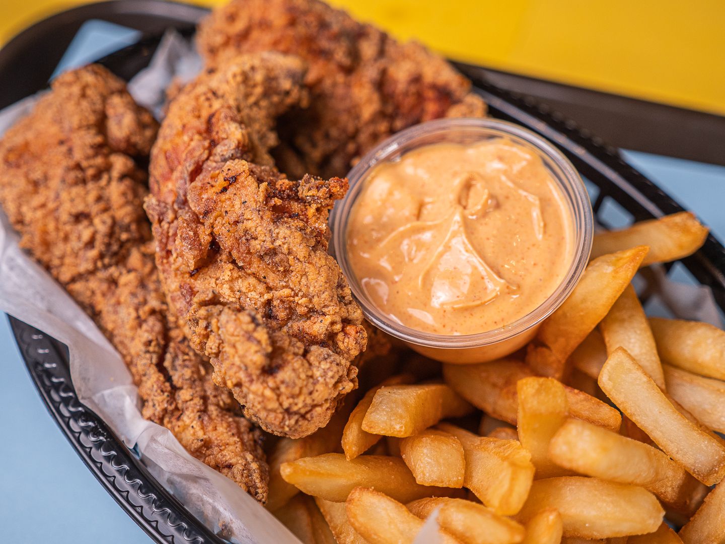 3-4 Piece Boneless Chicken Tenders & Fries (Over a Half Pound).
