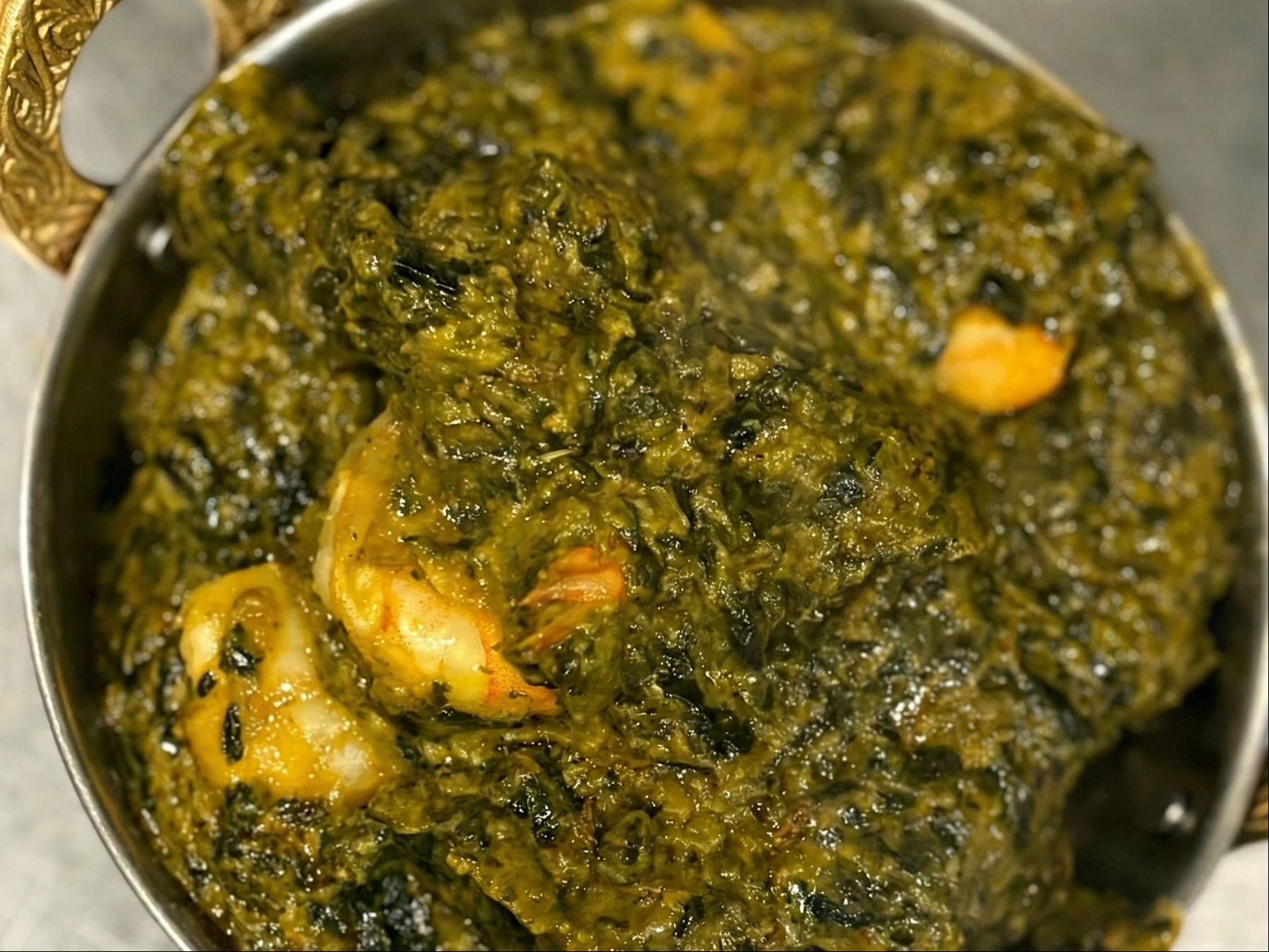 Shrimp Palak Wali.