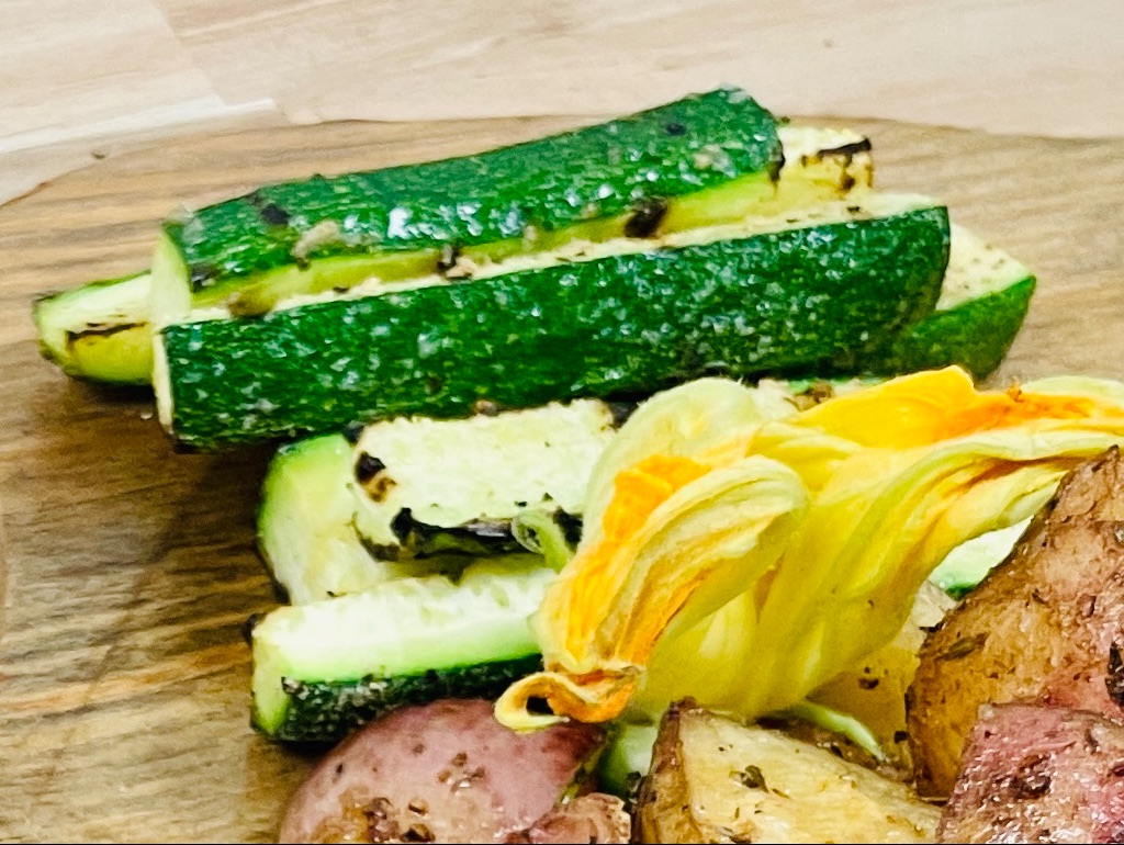 Grilled Local Zucchini.