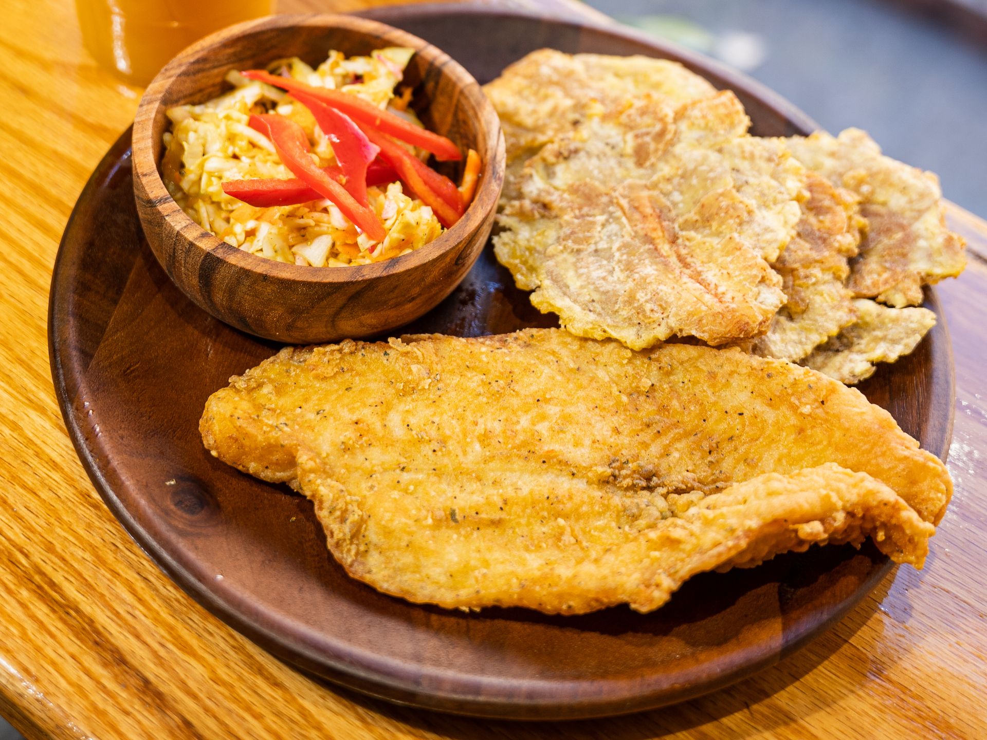 Fillet Fish w/Plantain.