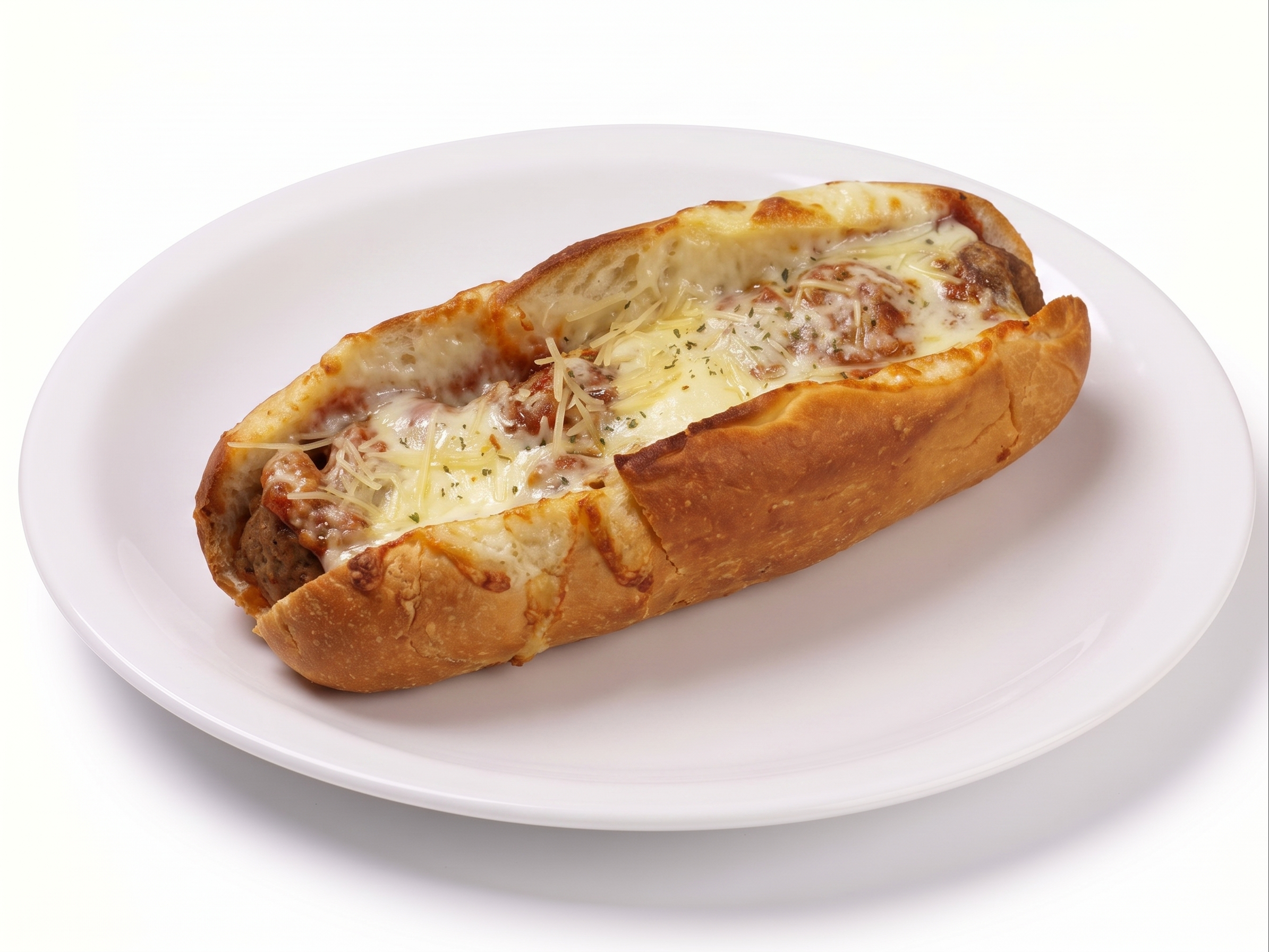 Meatball Parmigiana Sandwich.