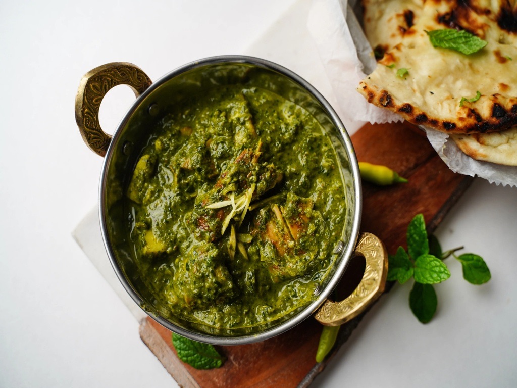 Saag Curry w/Rice.