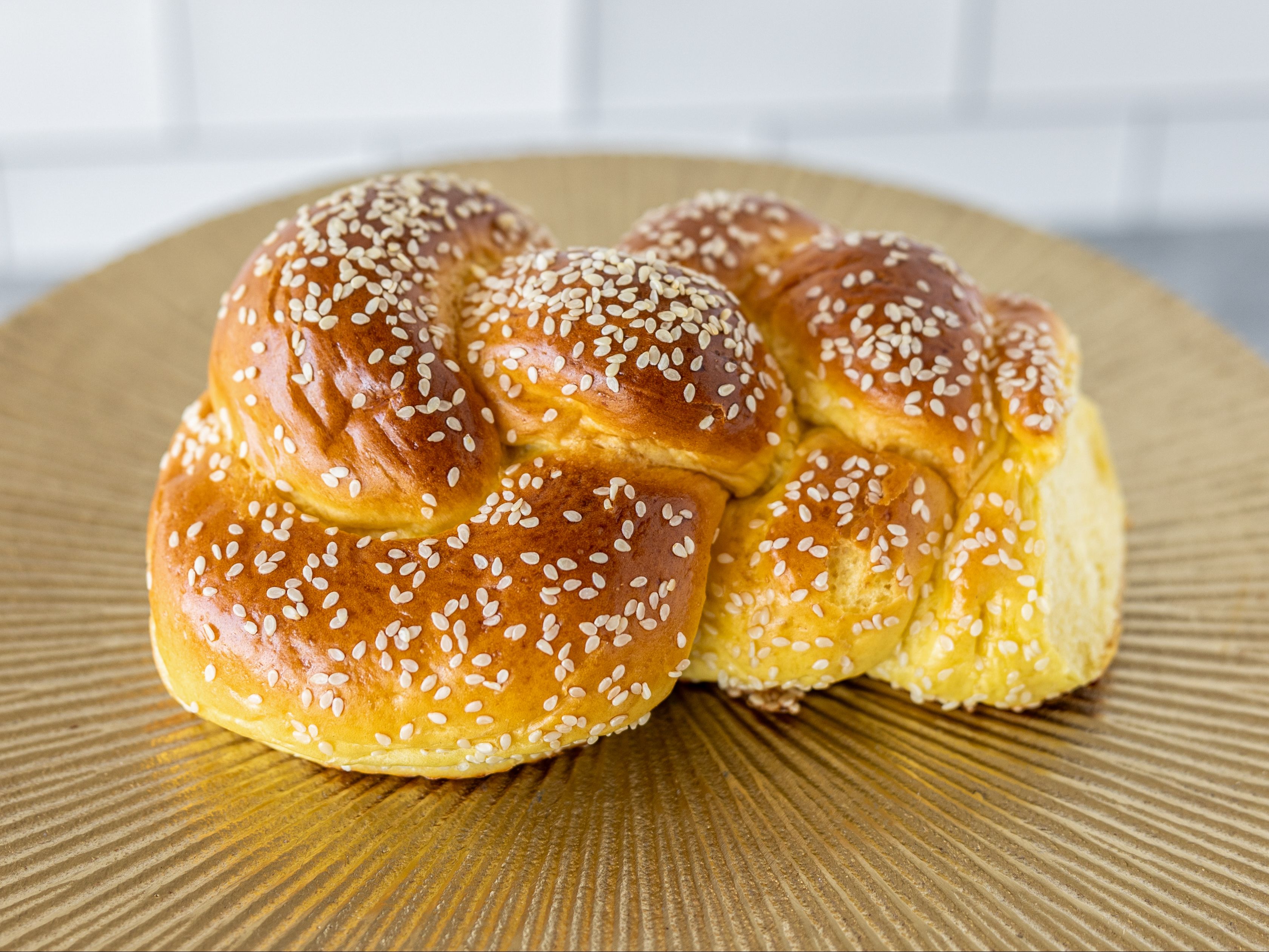 Egg Sesame Kiddush Challah.